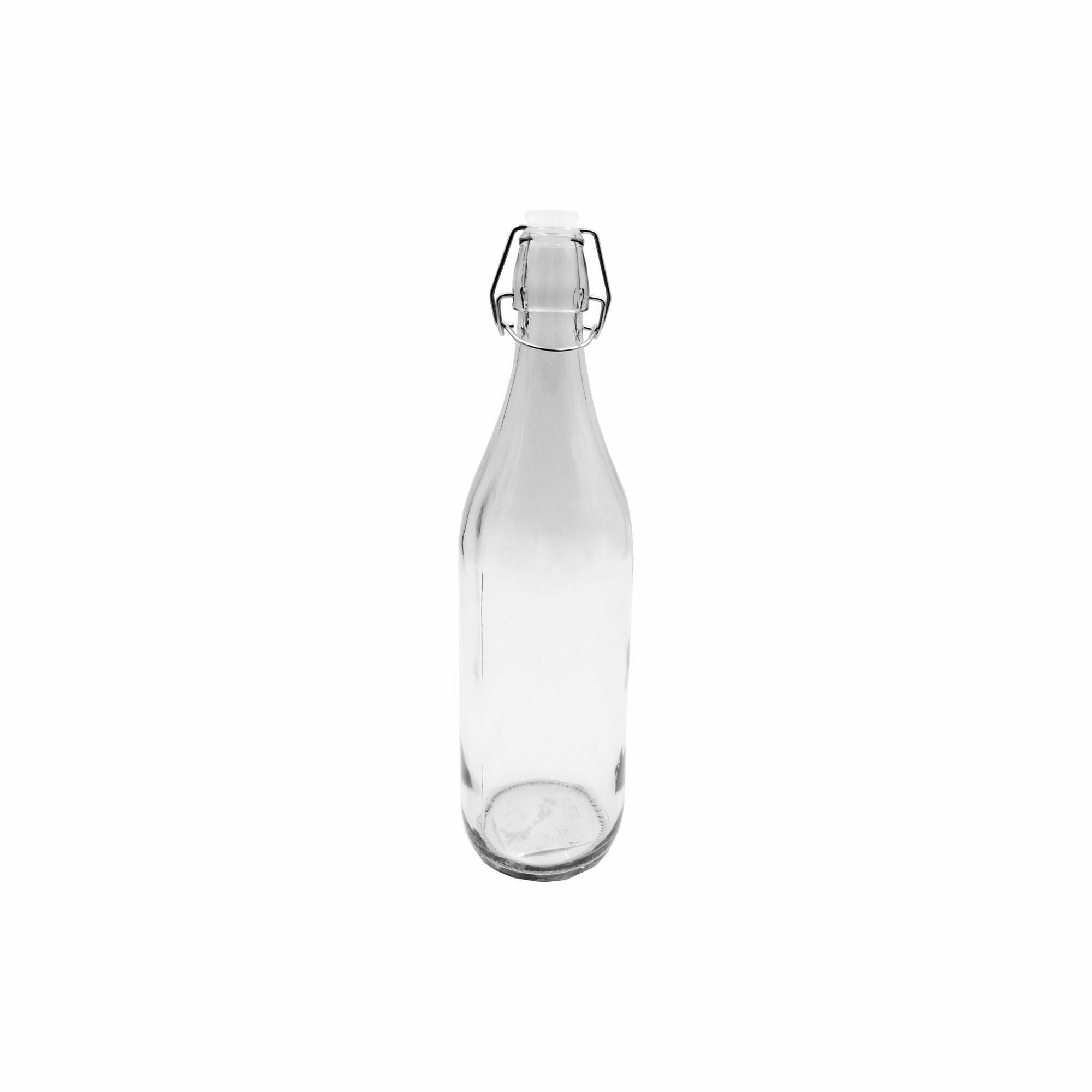 REGENT GLASS BOTTLE WITH CLIP TOP LID, 1LT (280X93MM DIA)