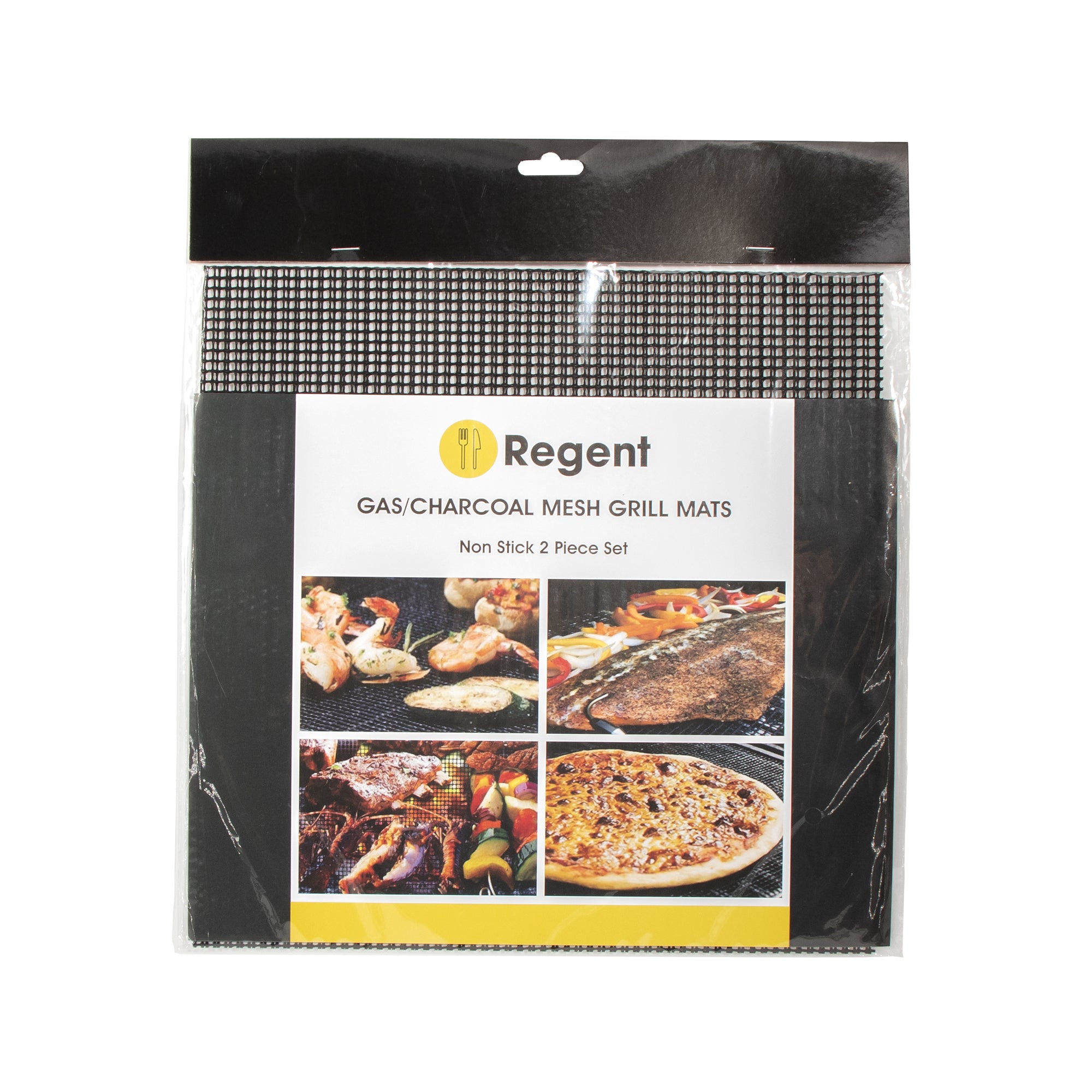 REGENT RE-USEABLE NON STICK MESH BRAAI/GRILL MAT 2PCS SET, (320X320XMM)