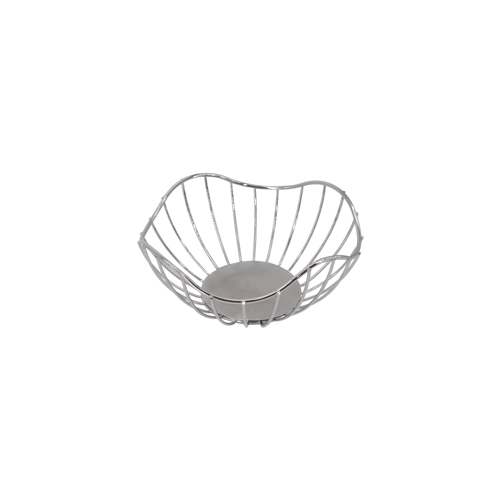 REGENT CHROME ROUND WIRE FREE-FORM BREAD BASKET SMALL, (190X190X85MM)