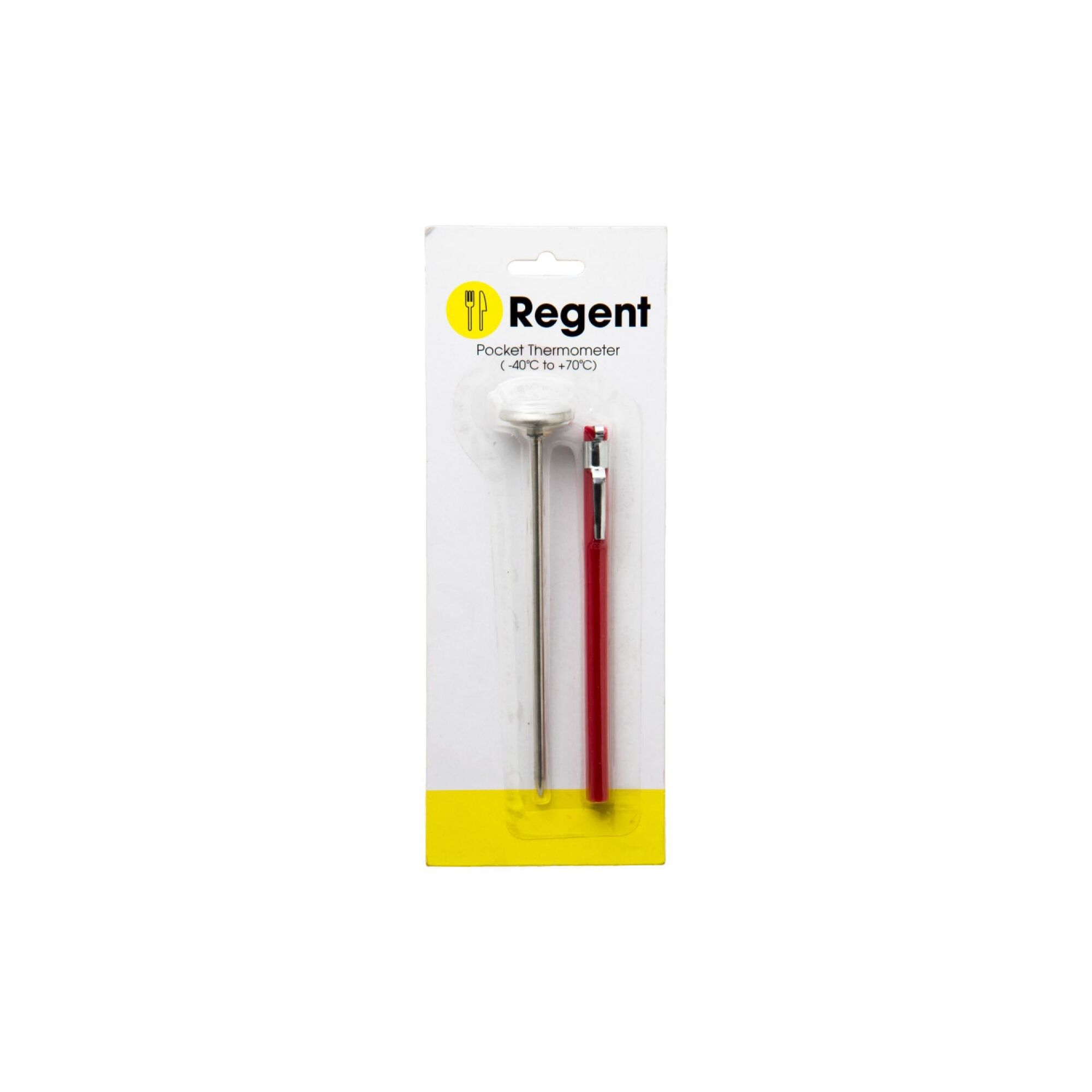 REGENT TEA/COFFEE POCKET THERMOMETER -40 DEG. C TO +70 DEG. C, (25.4MM DIAX130MM)