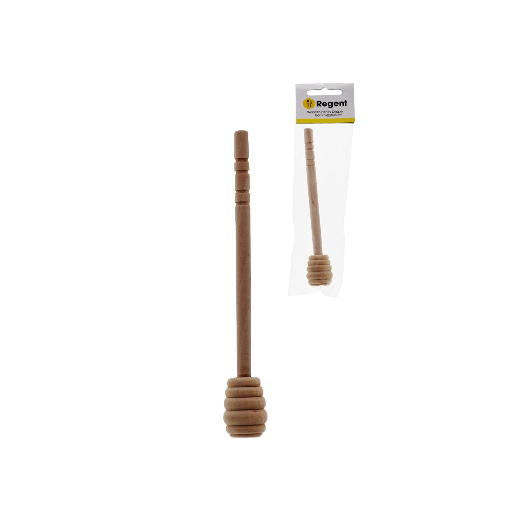 REGENT KITCHEN WOODEN HONEY DRIPPER, (20MM DIAX160MM)