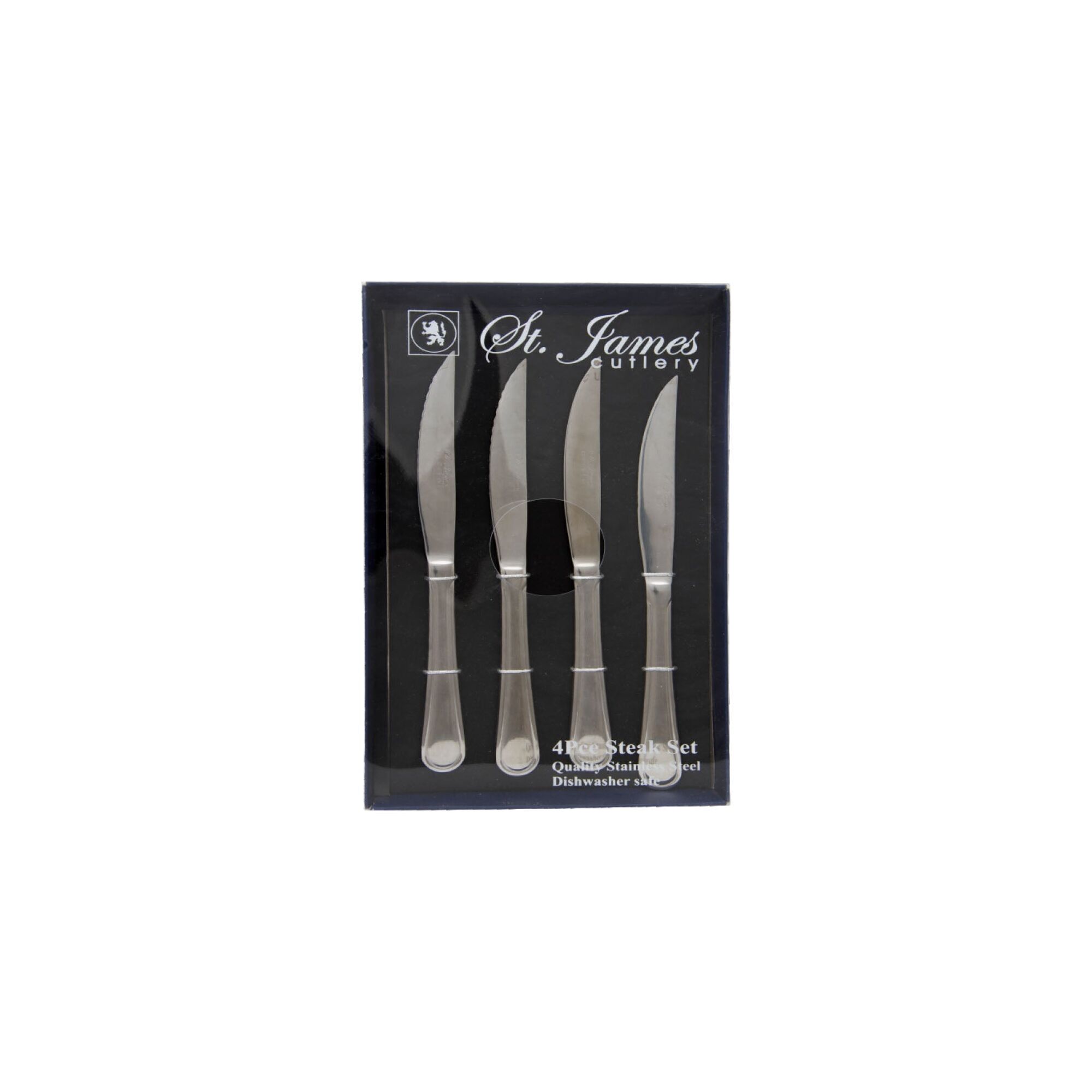 ST. JAMES CUTLERY BRISTOL (880) 4 PIECE STEAK KNIFE SET IN A GIFT BOX