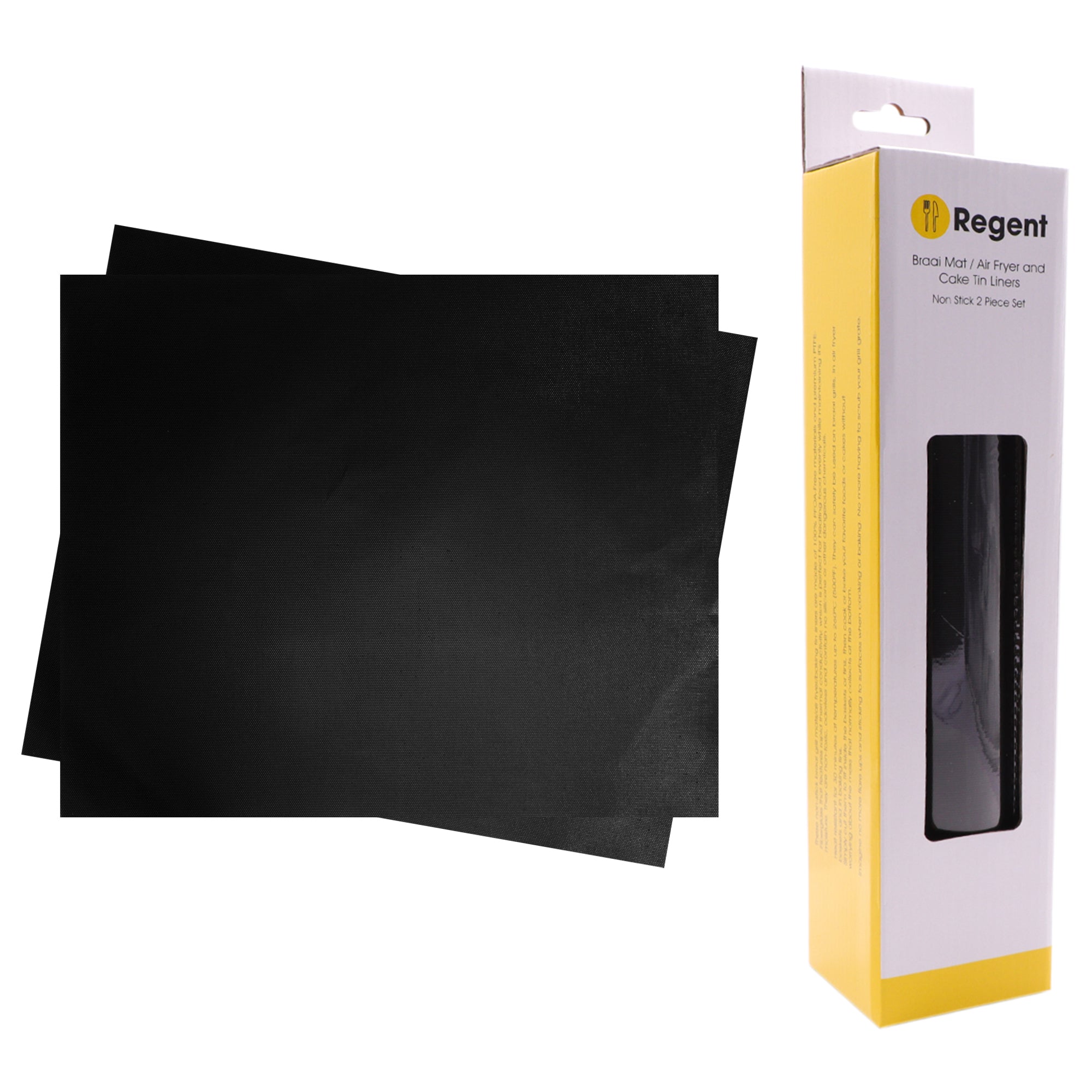 REGENT RE-USEABLE NON STICK BBQ MAT/AIR FRYER LINER 2PCS SET, (330X400MM)