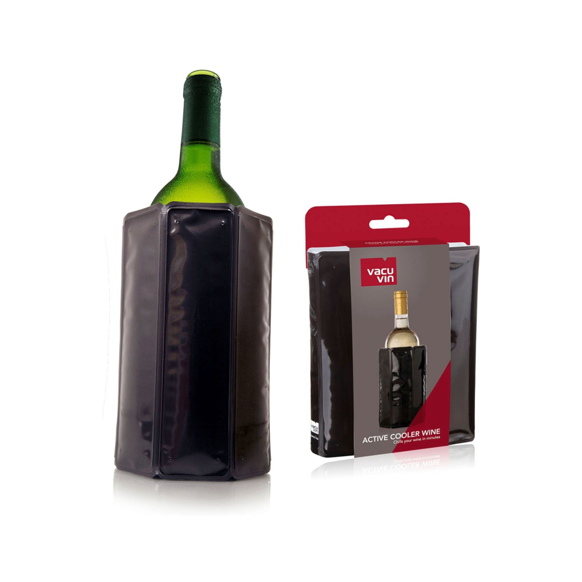 VACU VIN ACTIVE WINE BOTTLE COOLER - BLACK