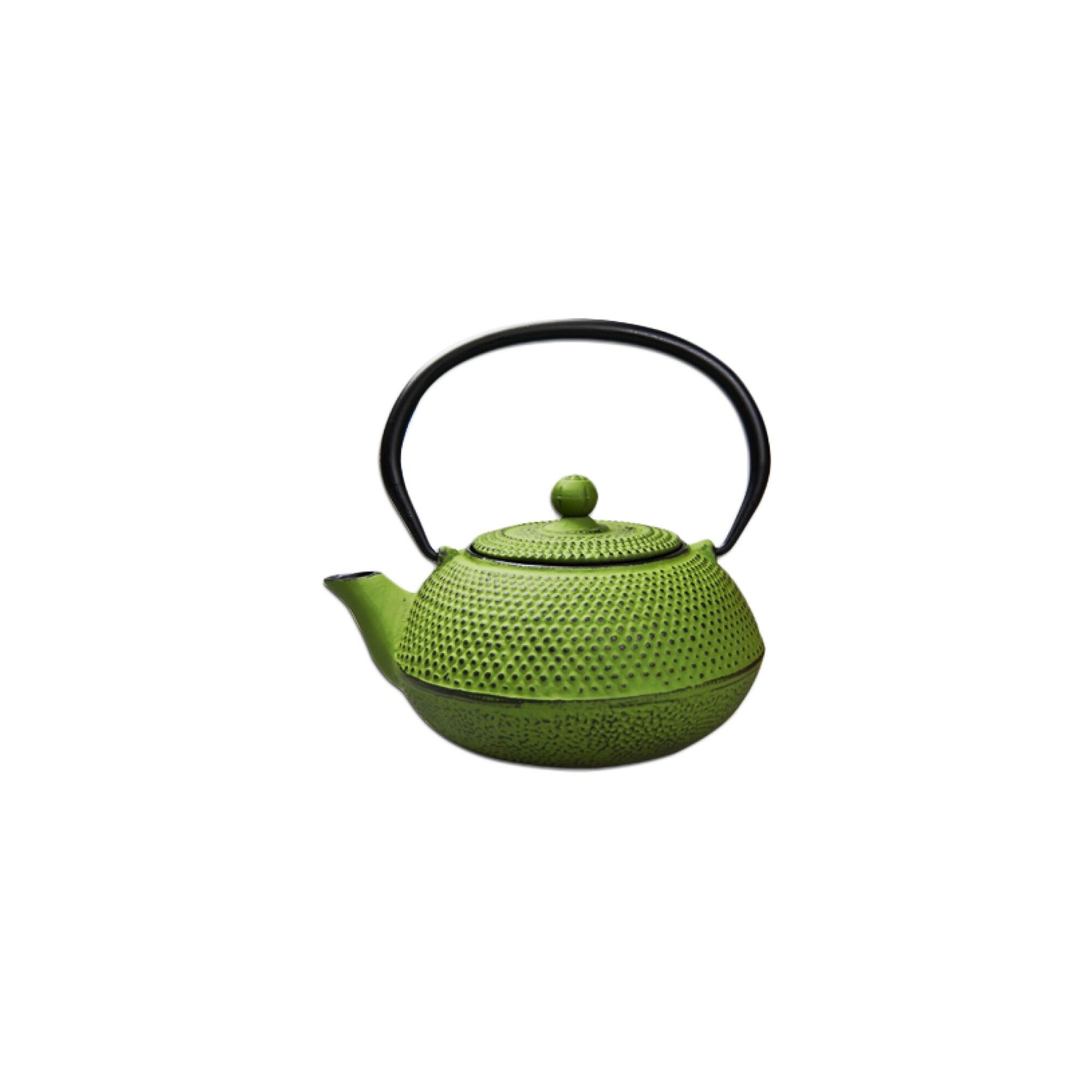 REGENT CAST IRON CHINESE TEAPOT LIME GREEN, (600ML)