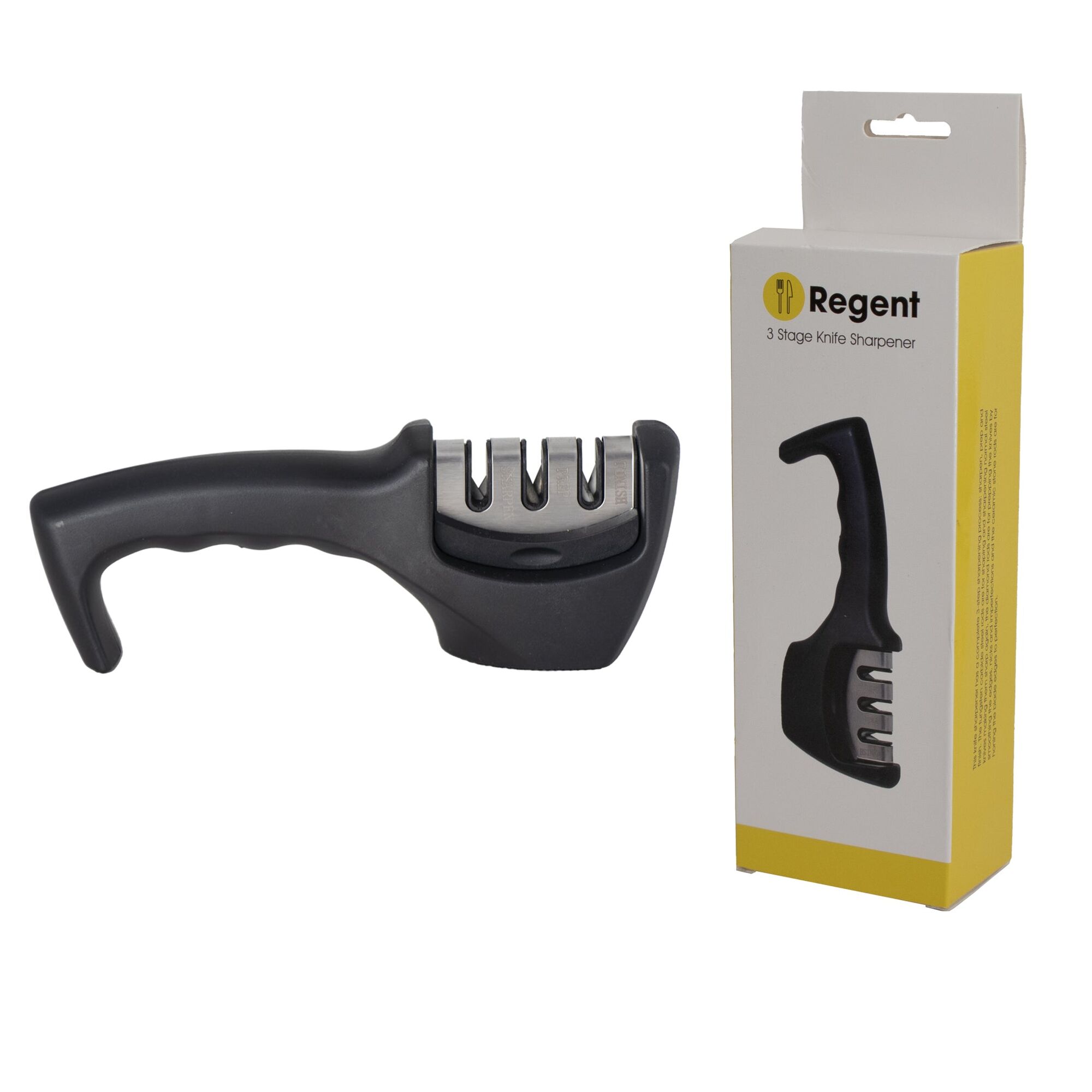 REGENT KITCHEN KNIFE SHARPENER 3 STAGE, (195X75MM)