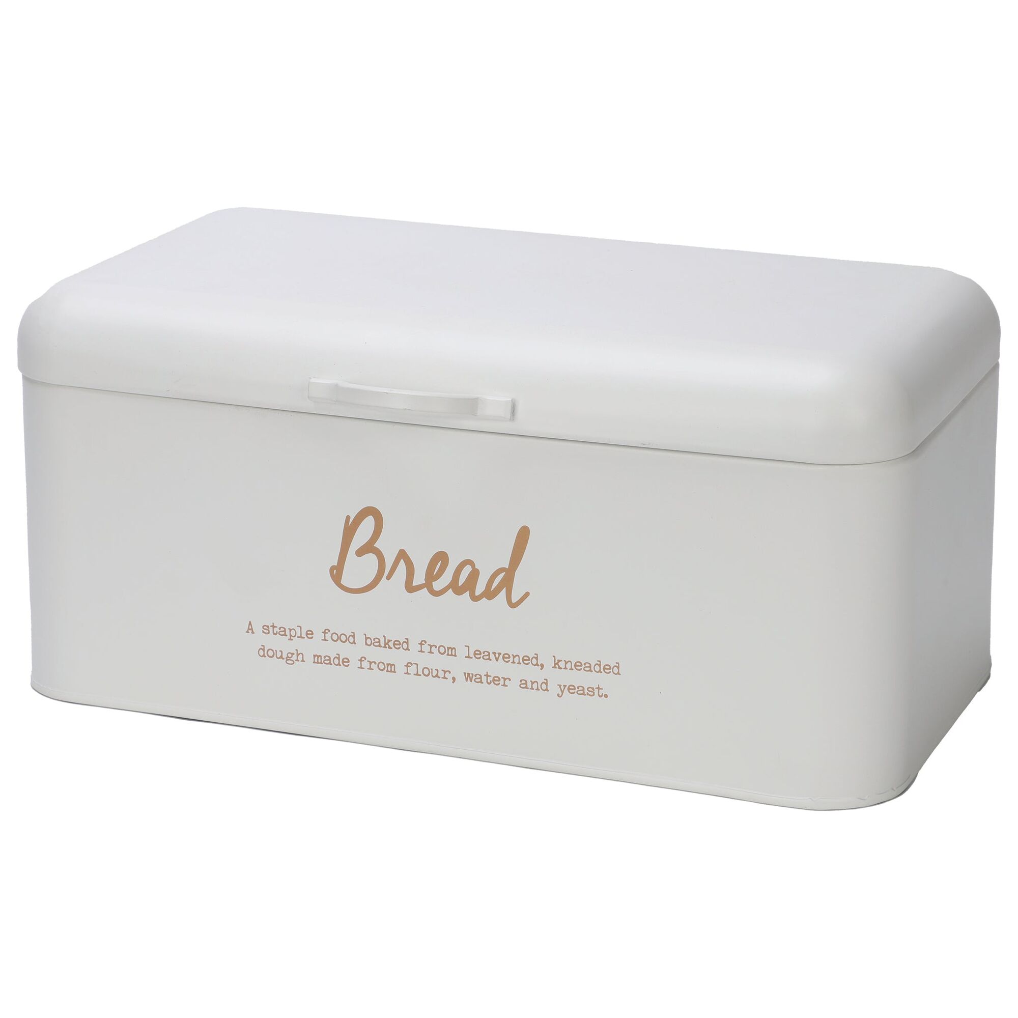 REGENT KITCHEN BREAD TIN WHITE WITH GOLD PRINTING, (335X190X120MM)