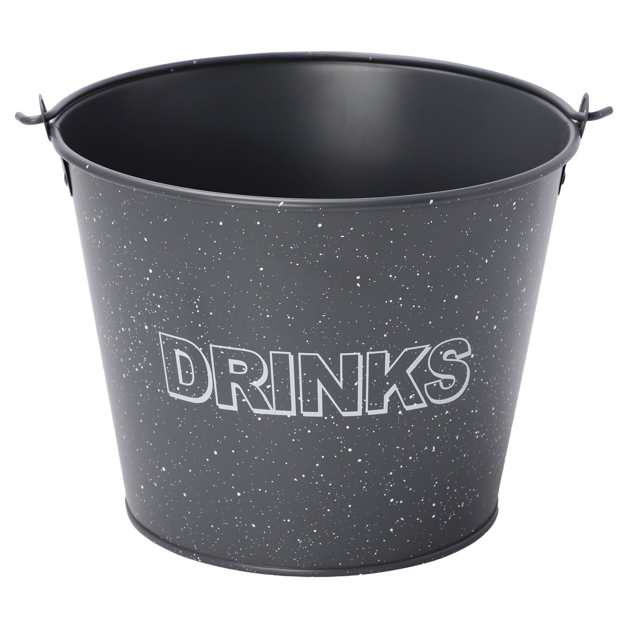 BAR BUTLER ICE BUCKET WITH HANDLE GREY MOTTLED WHITE, 5L