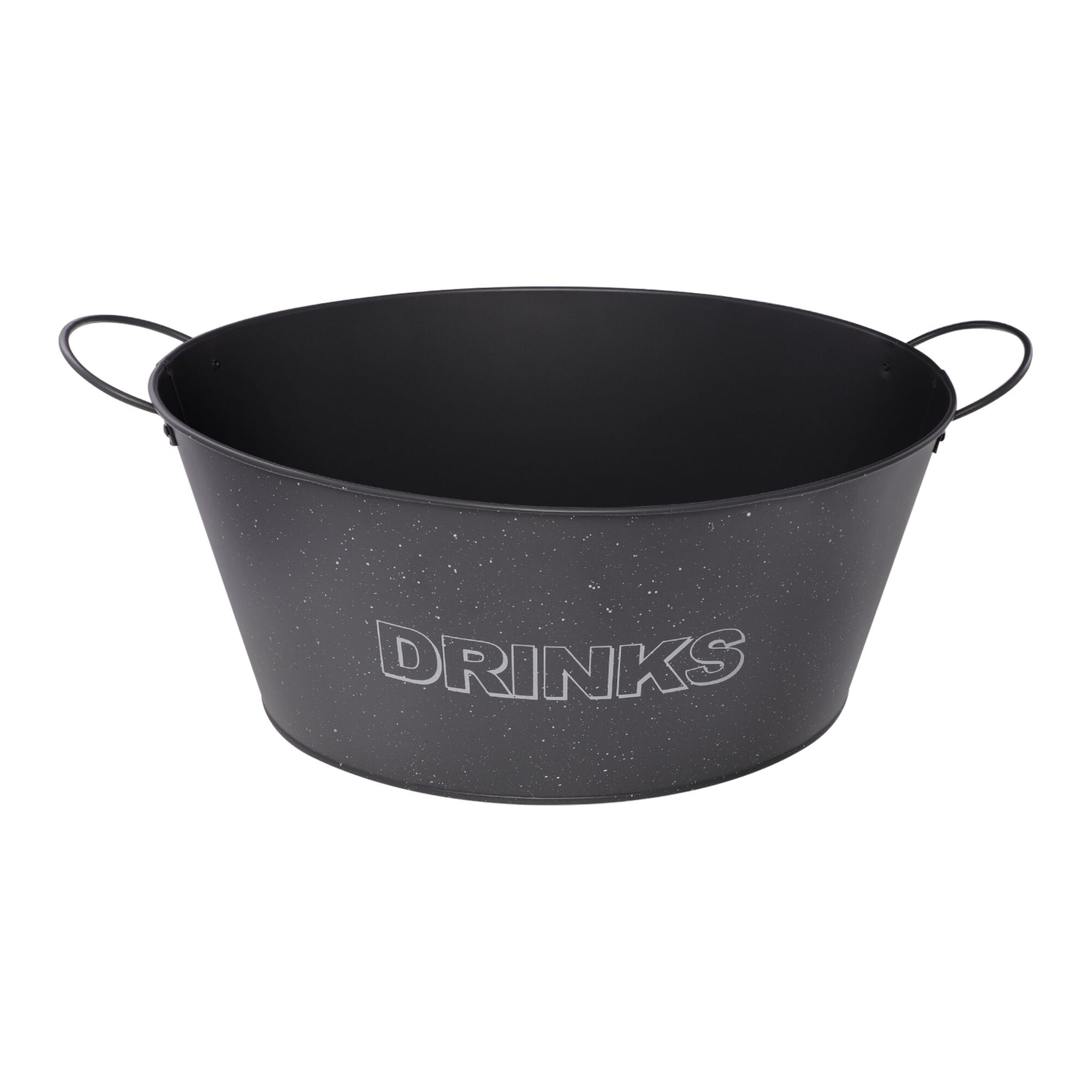 BAR BUTLER OVAL WINE TUB WITH HANDLES GREY MOTTLED WHITE, 13L