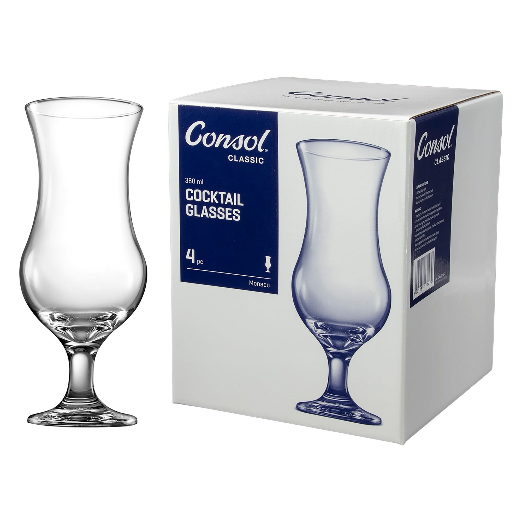 CONSOL MONACO COCKTAIL GLASS 4 PACK, (355ML)