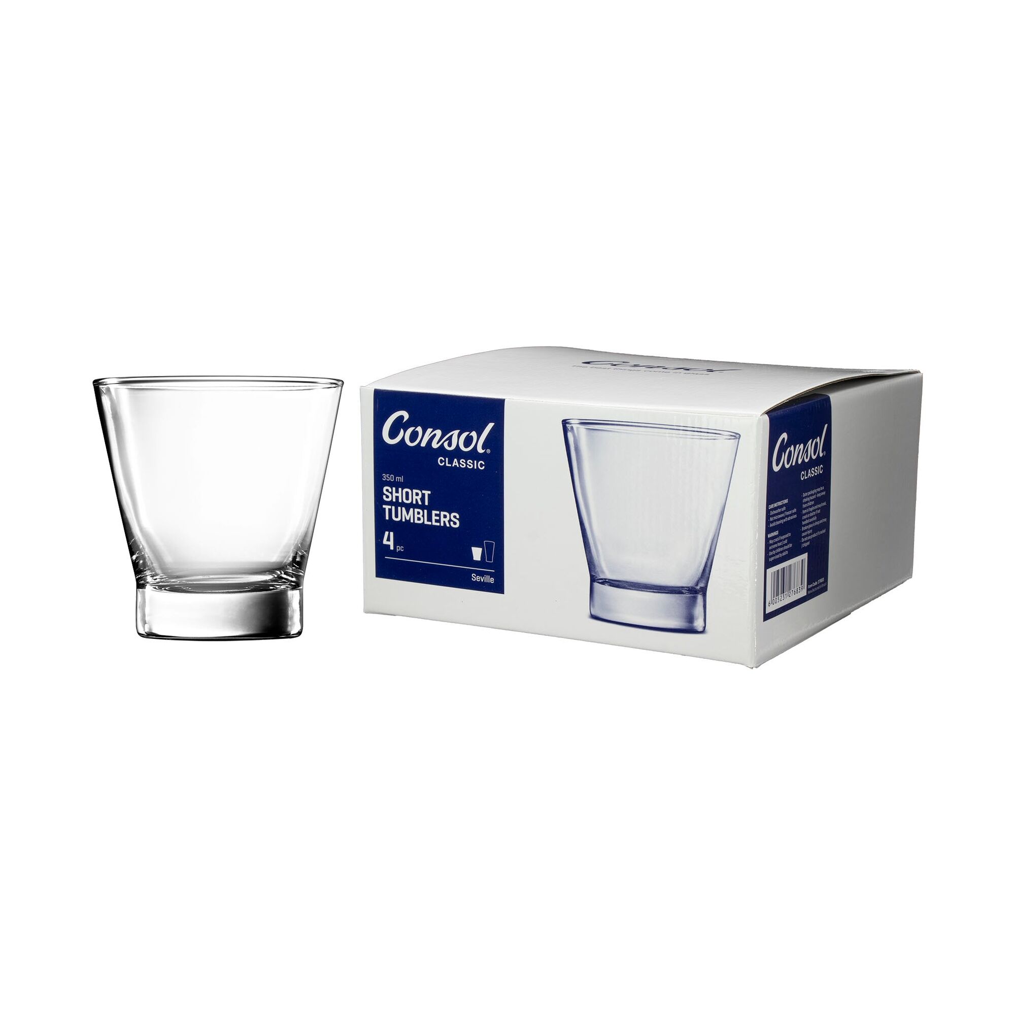 CONSOL SEVILLE WHISKEY TUMBLER 4 PACK, (350ML)