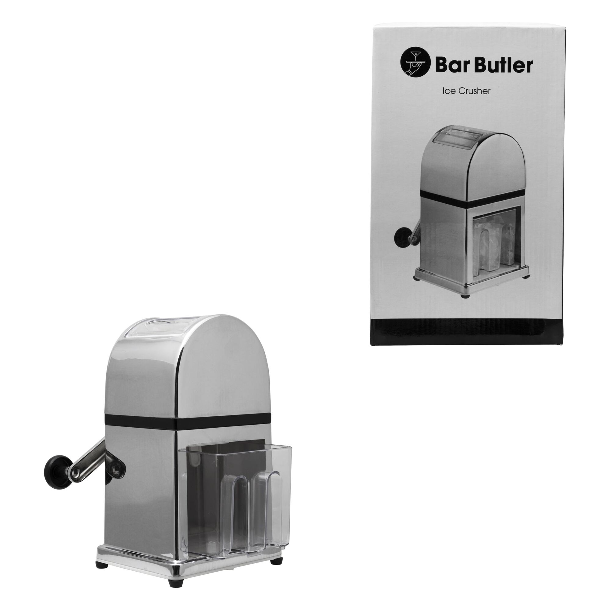 BAR BUTLER HEAVY DUTY ICE CRUSHER WITH CHROME BODY, (165X155X270MM)