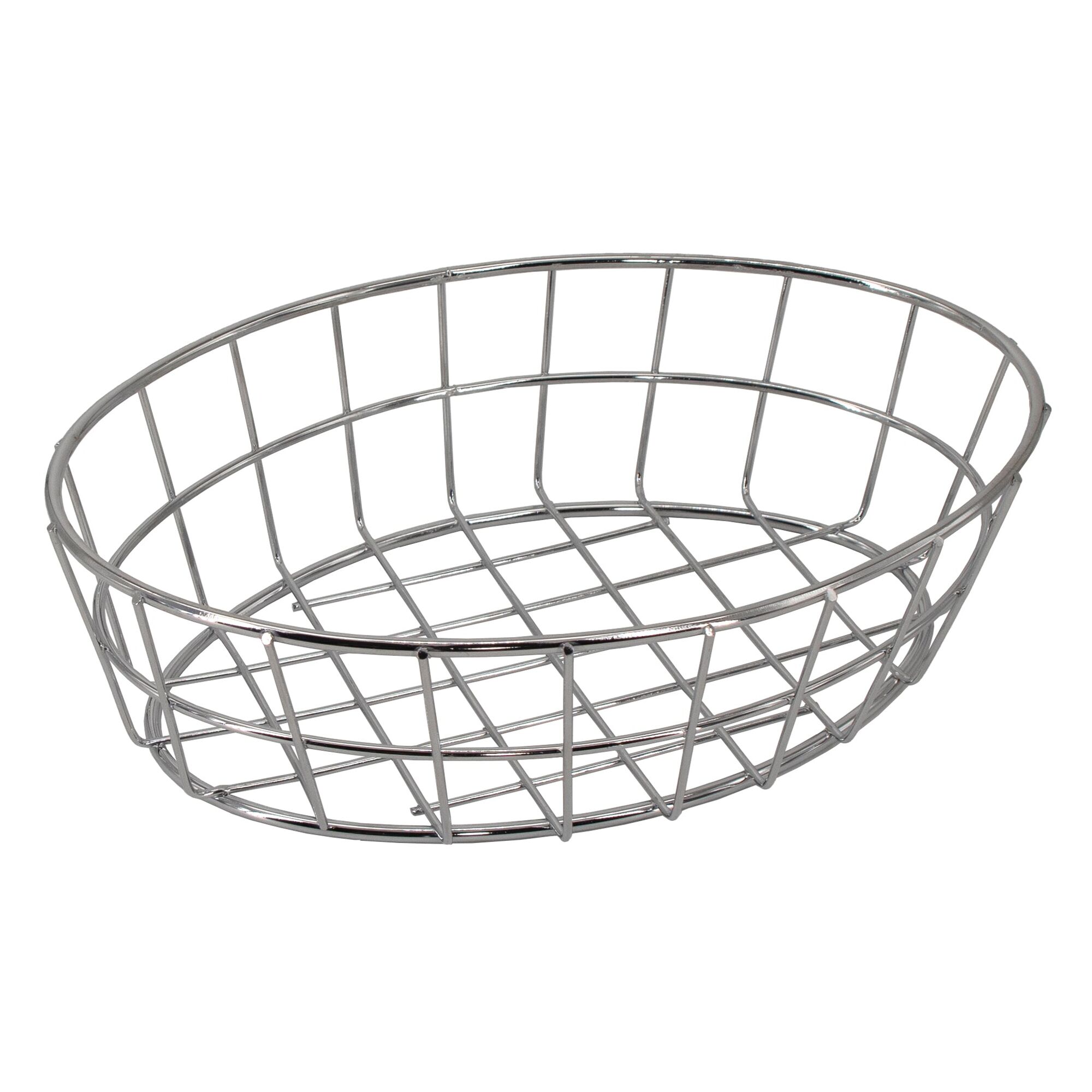 REGENT CHROME OVAL WIRE SERVING BASKET, (240X150X70MM)