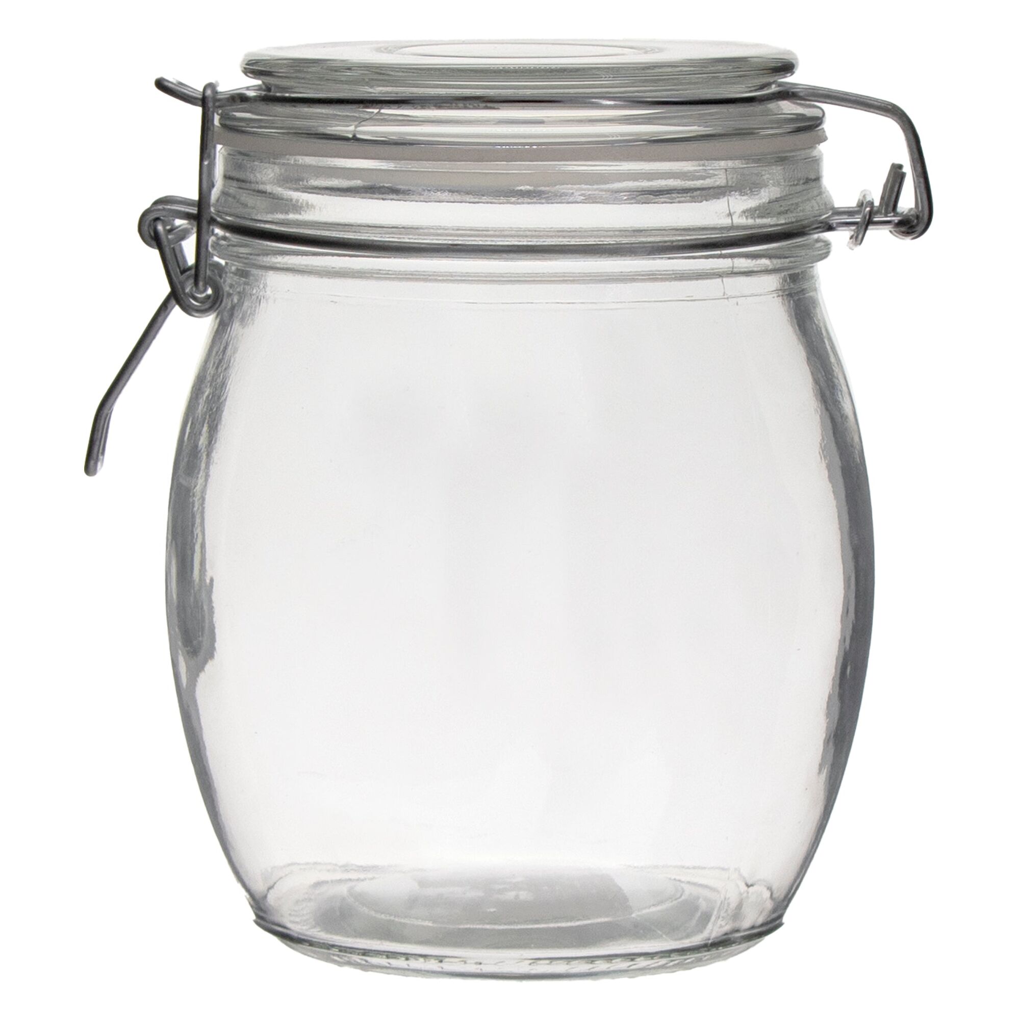 REGENT HERMETIC GLASS CANISTER WITH CLIP SEAL GLASS LID, 750ML (140X100MM DIA)