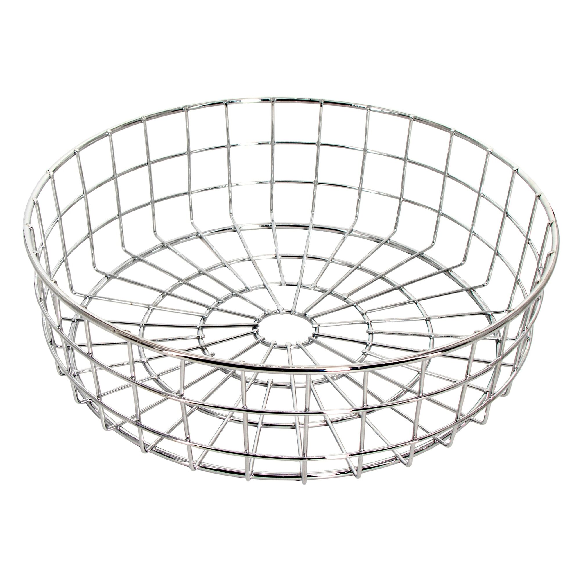 REGENT CHROME ROUND WIRE BREAD BASKET, (254MM DIAX75MM)