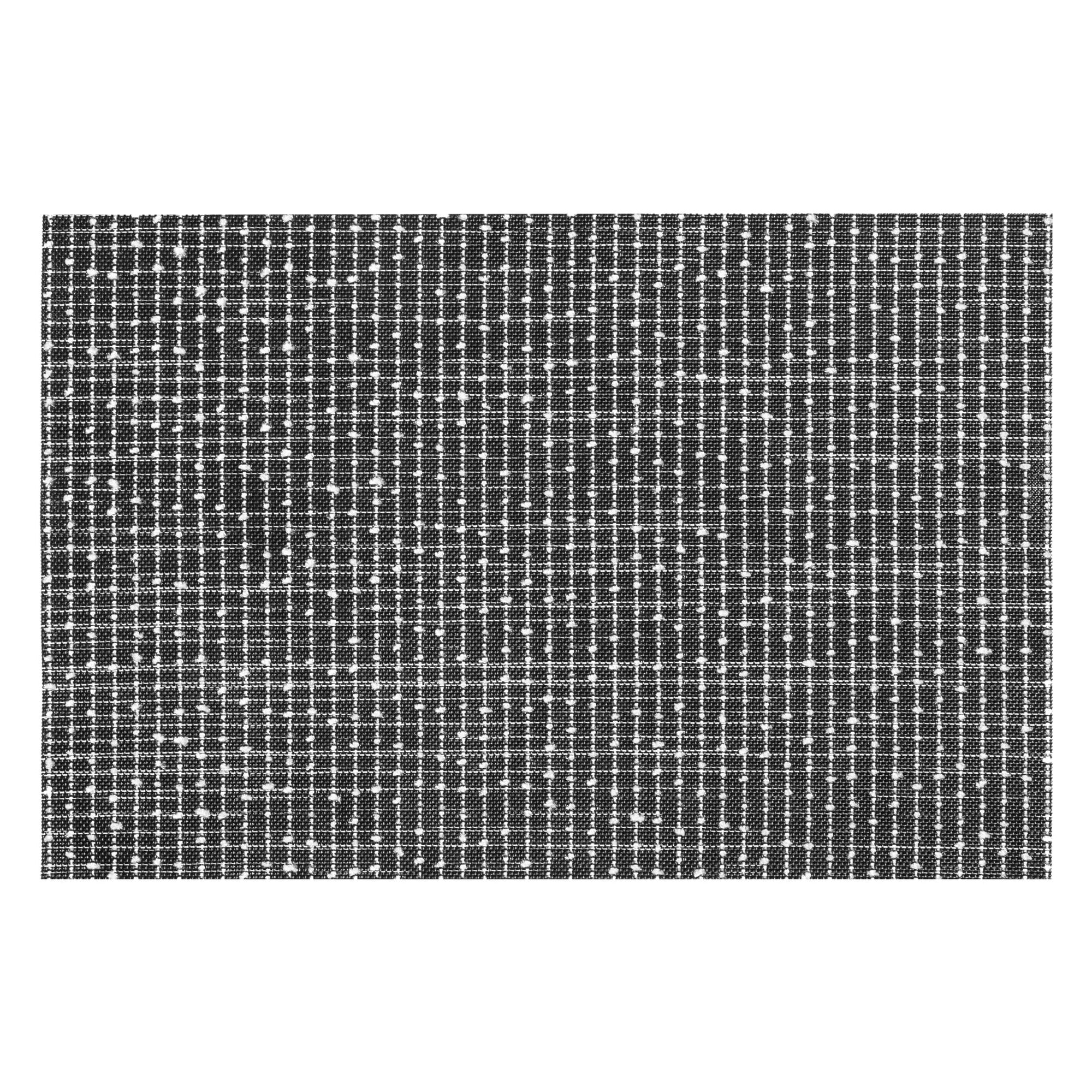 REGENT PLACE MATS PVC WITH WHITE COTTON WEAVE BLACK & WHITE, (300X450MM)