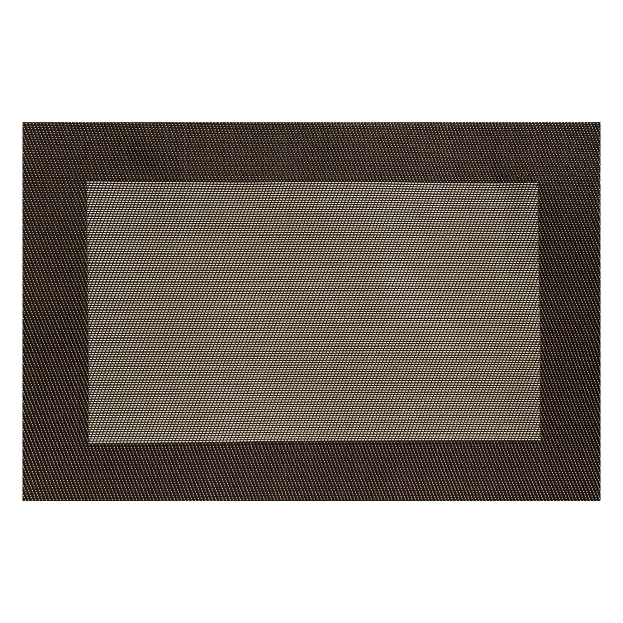 REGENT PLACE MATS WOVEN PVC BROWN WITH BORDER, (300X450MM)