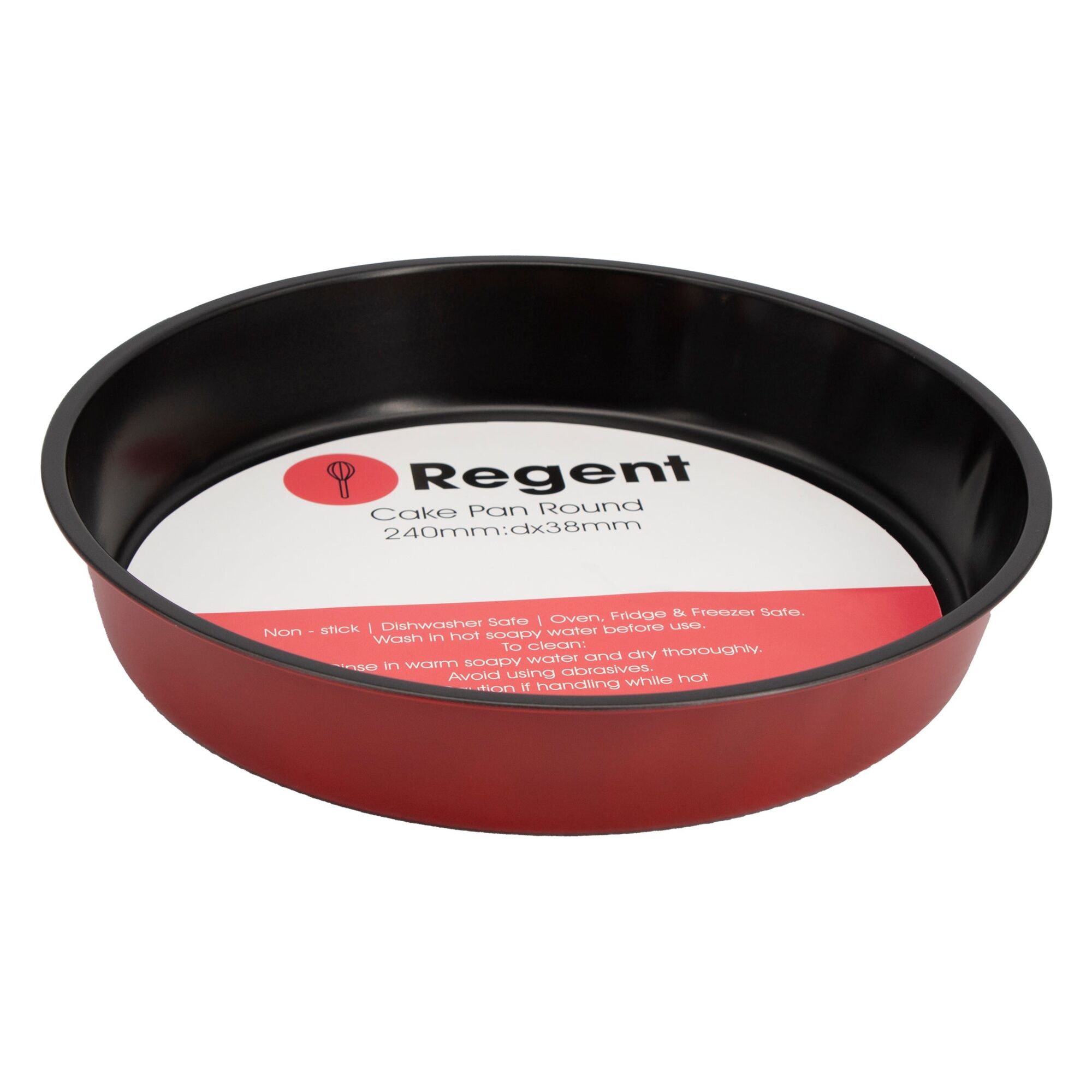 REGENT BAKEWARE CAKE PAN ROUND RED, (240MM DIAX38MM)