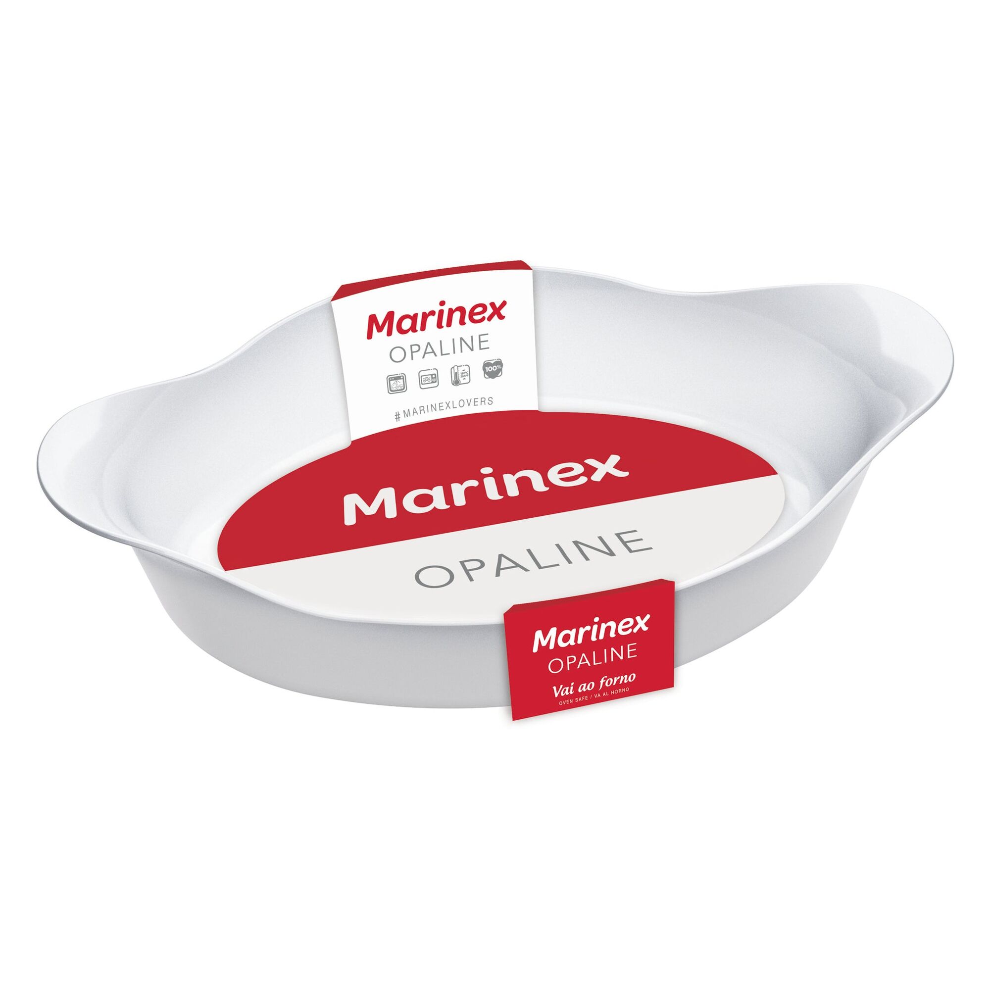 MARINEX OPALINE OVAL ROASTER SMALL, 600ML (272X238X173MM)