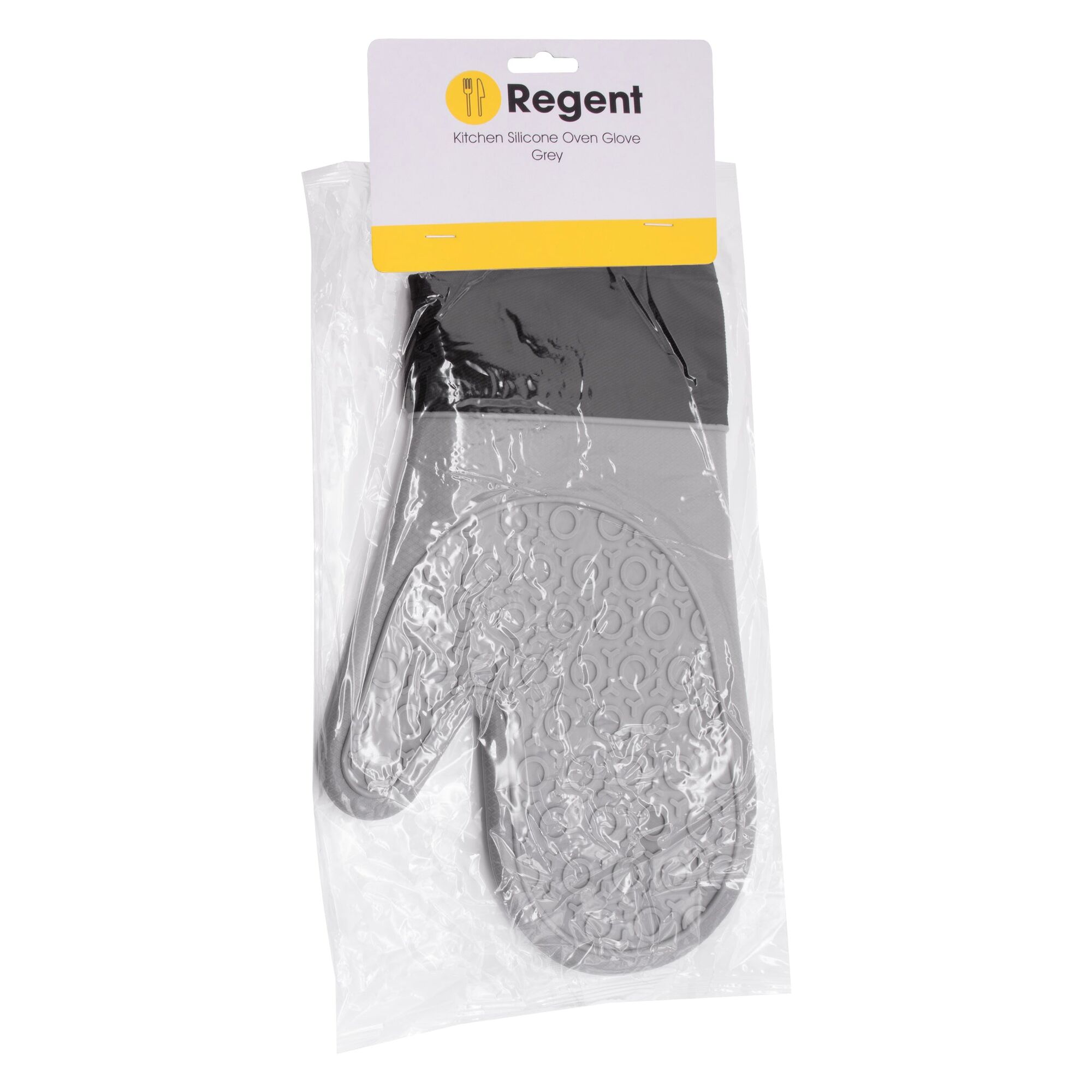 REGENT KITCHEN SILICONE OVEN GLOVE GREY EACH, (280X190MM)