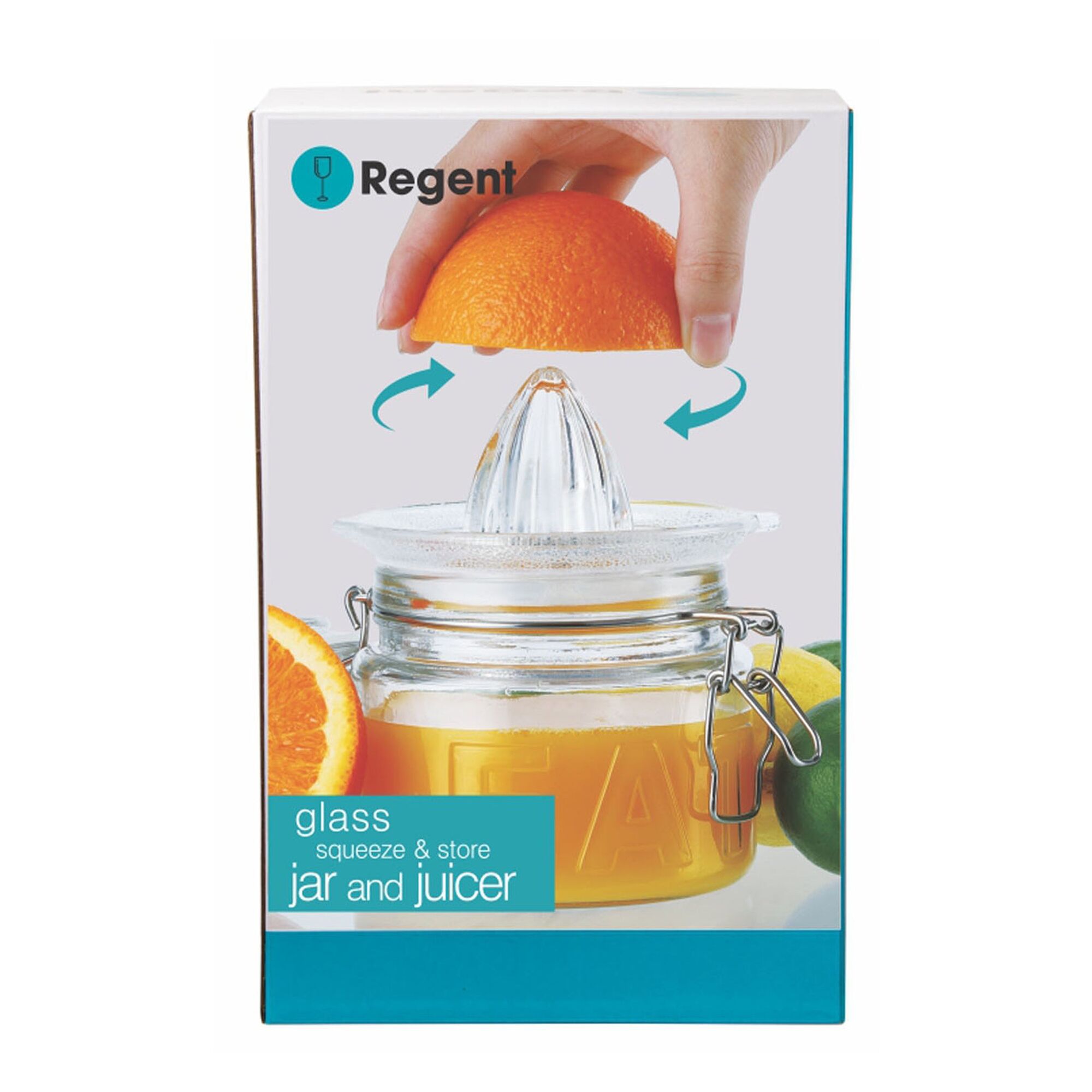 REGENT GLASS CITRUS JUICER & STORAGE JAR, 500ML (170X100MM DIA)