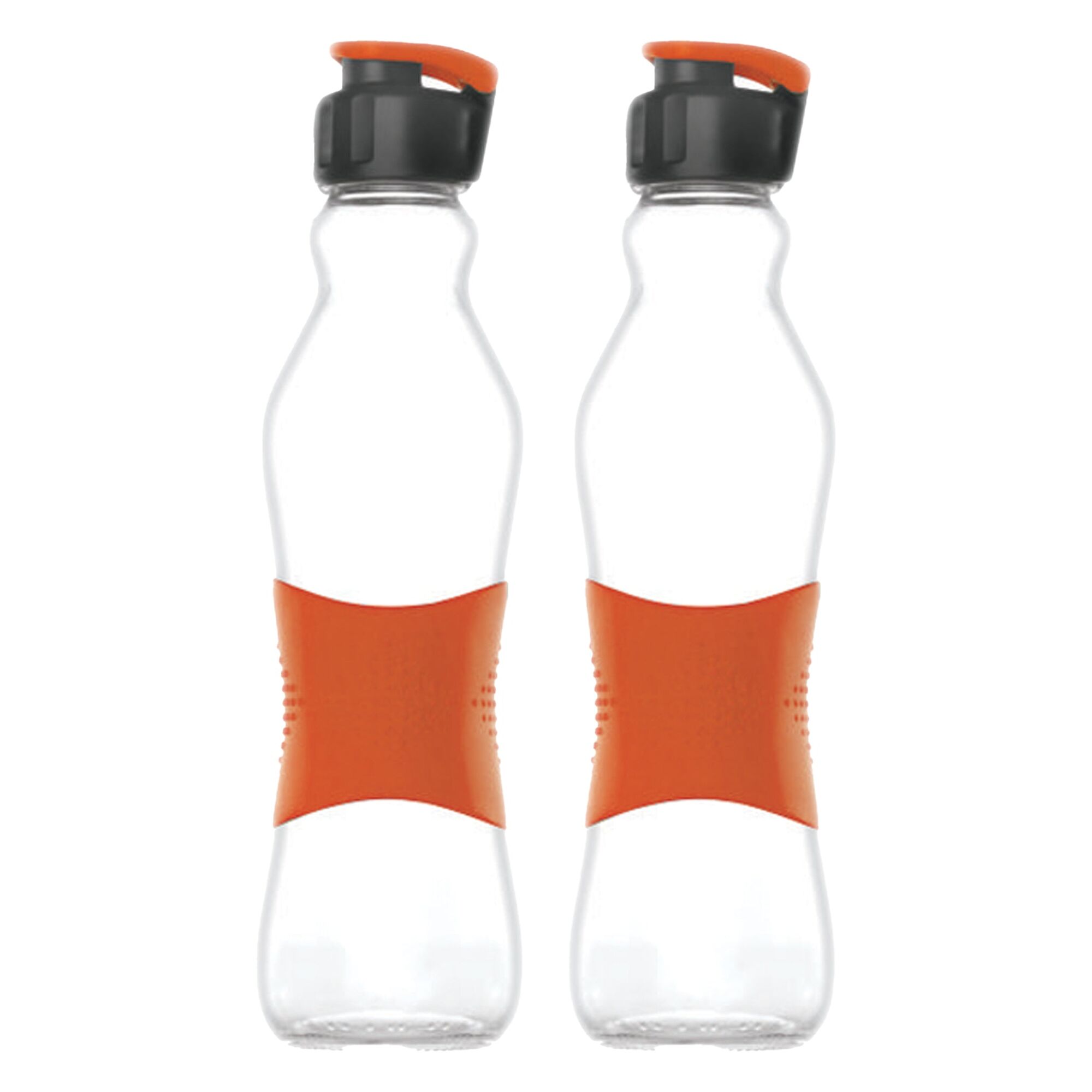 CONSOL 500ML GRIP N GO BOTTLE WITH SPORTS LID-ORANGE-2 PACK