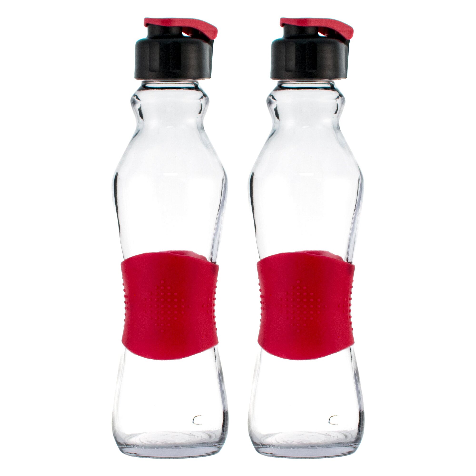 CONSOL 500ML GRIP N GO BOTTLE WITH SPORTS LID-RED-2 PACK