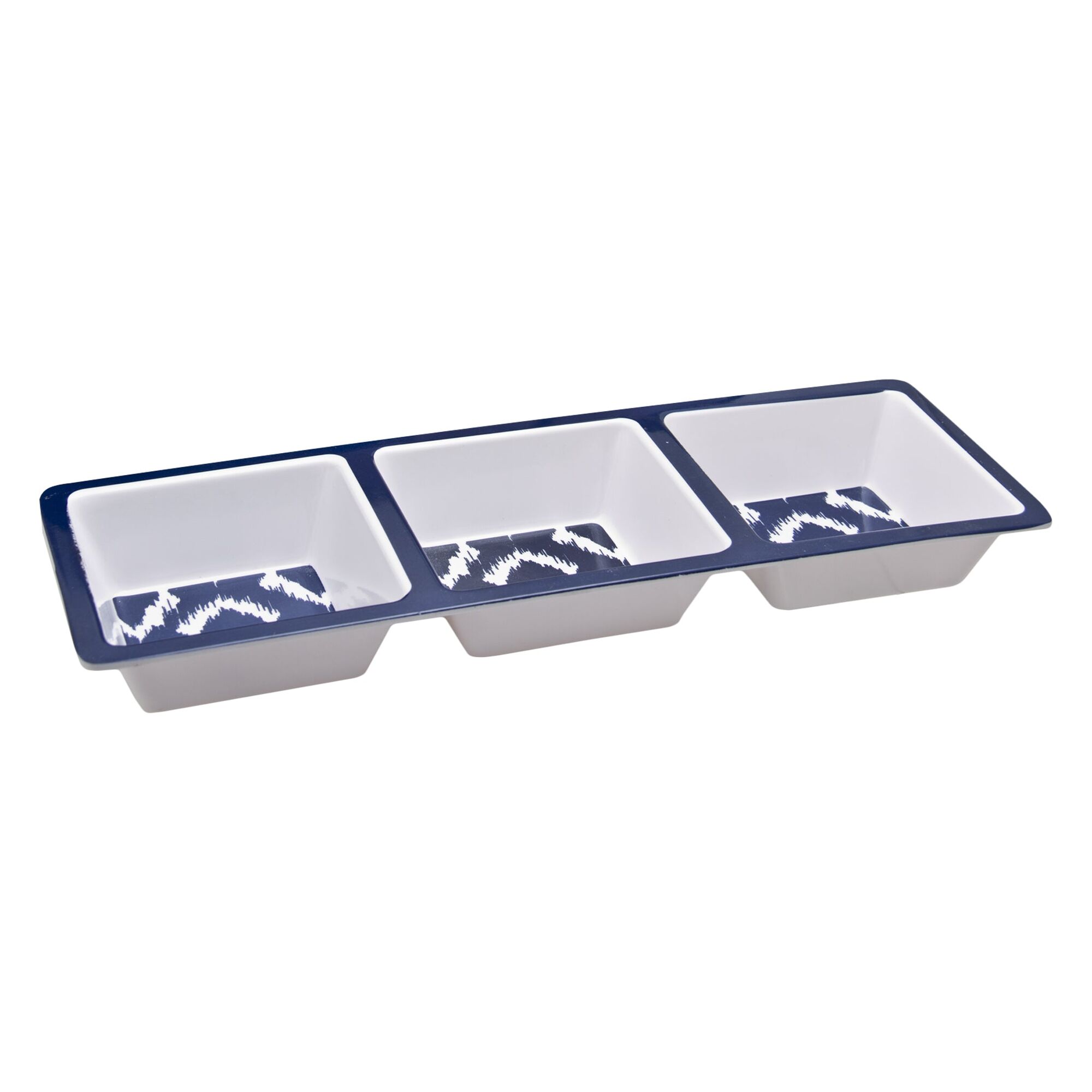 MELAMINE 3-SECTION TRAY NAVY WILD, (343X120X23MM)