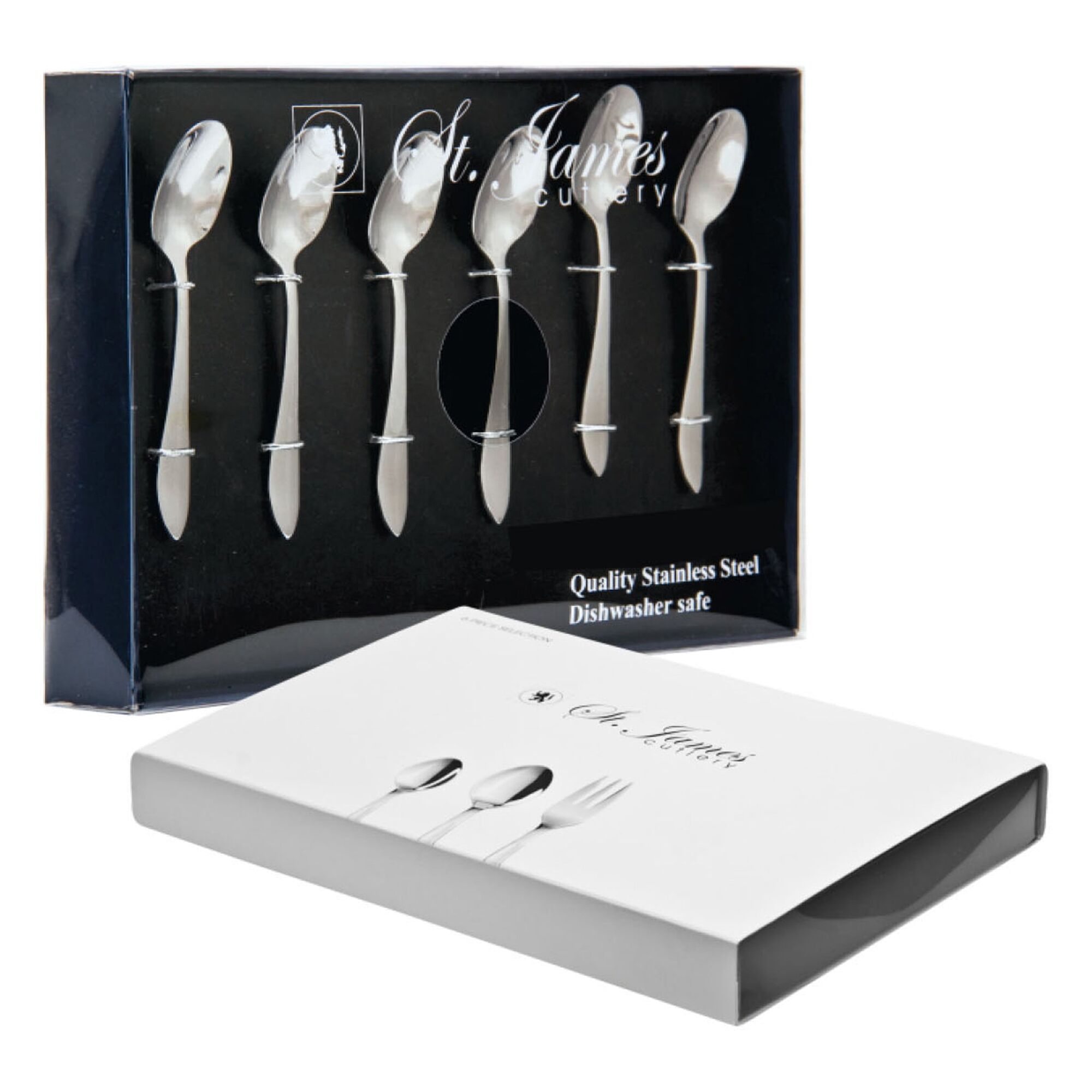 ST. JAMES CUTLERY KENSINGTON 6 PIECE TEASPOONS IN GIFT BOX