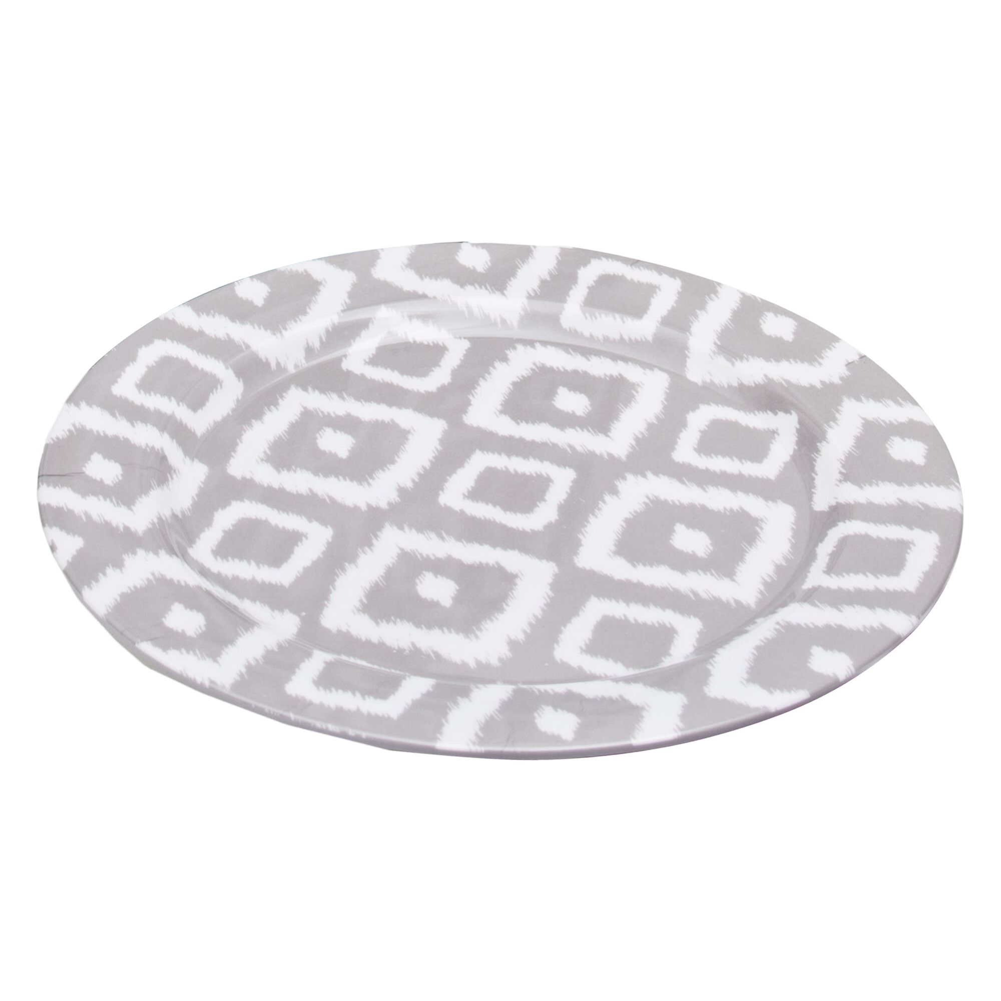 MELAMINE DINNER PLATE GREY WILD, (254MM DIAX19MM)