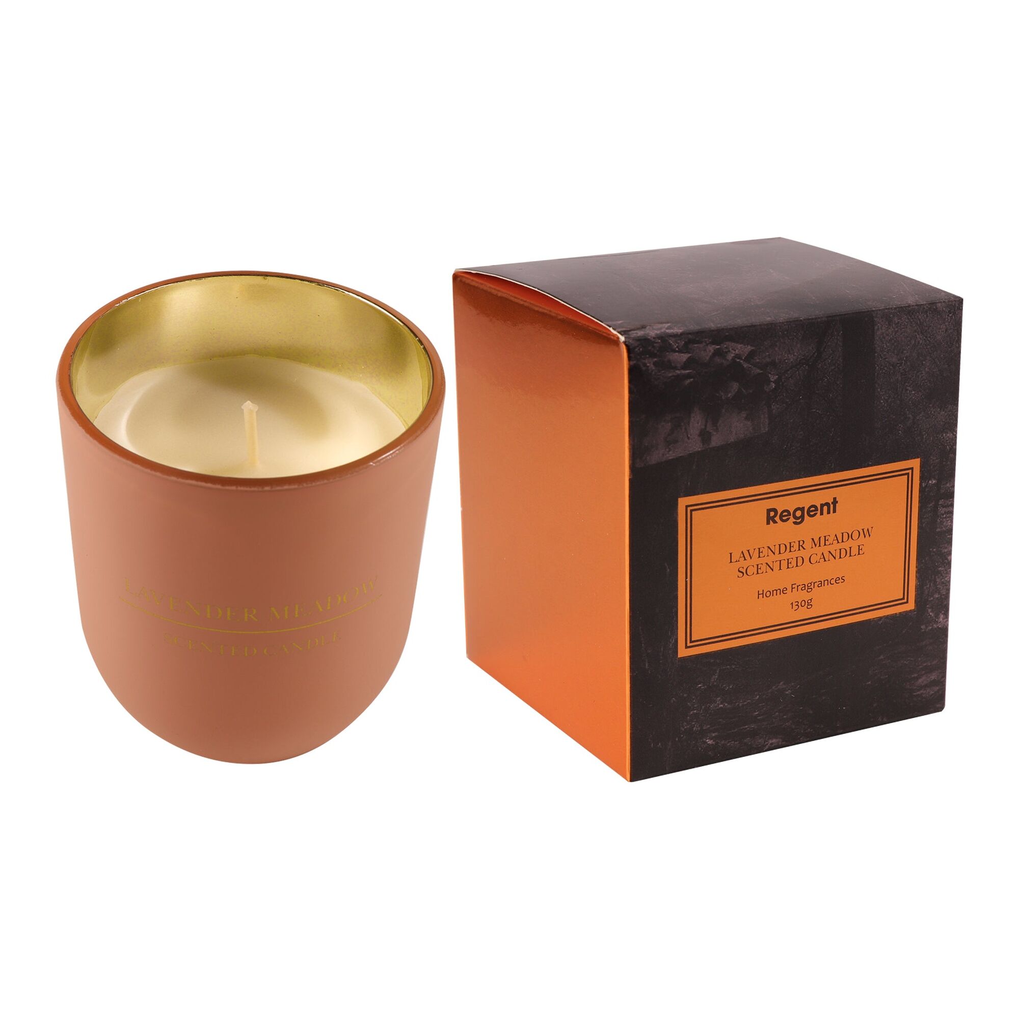 REGENT SCENTED CANDLE PINK JAR SMALL, LAVENDER MEADOW 130G