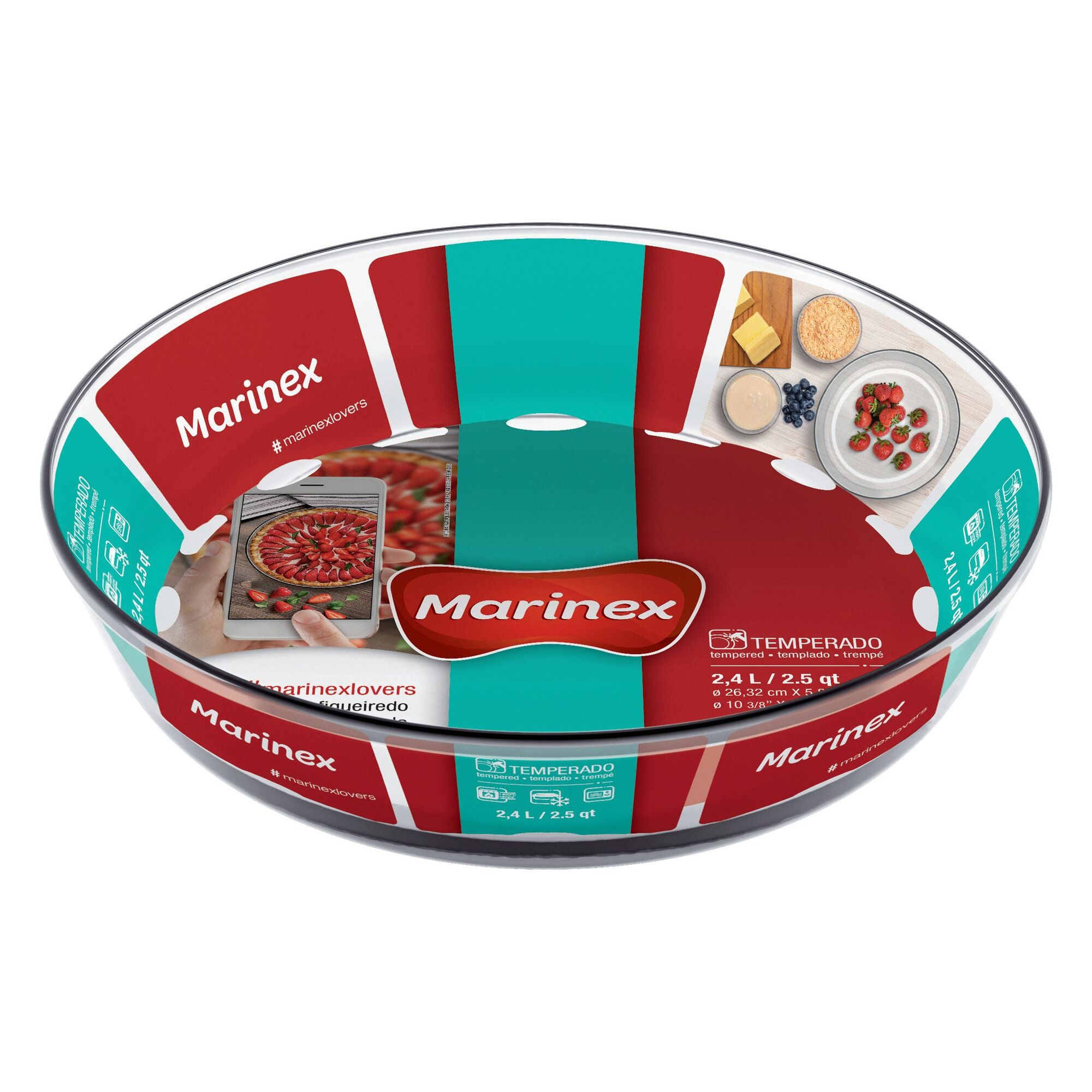 MARINEX ROUND BAKING DISH, 2.4LT (263MM DIAX58MM)