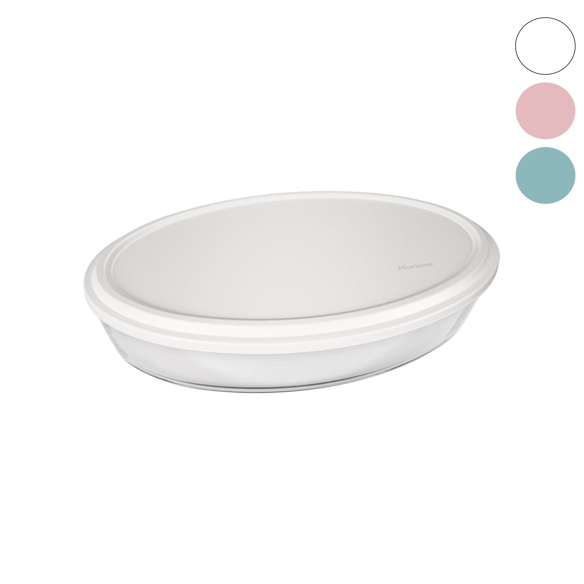 MARINEX OVAL ROASTER WITH COLOURED PLASTIC LID, 3.2LT