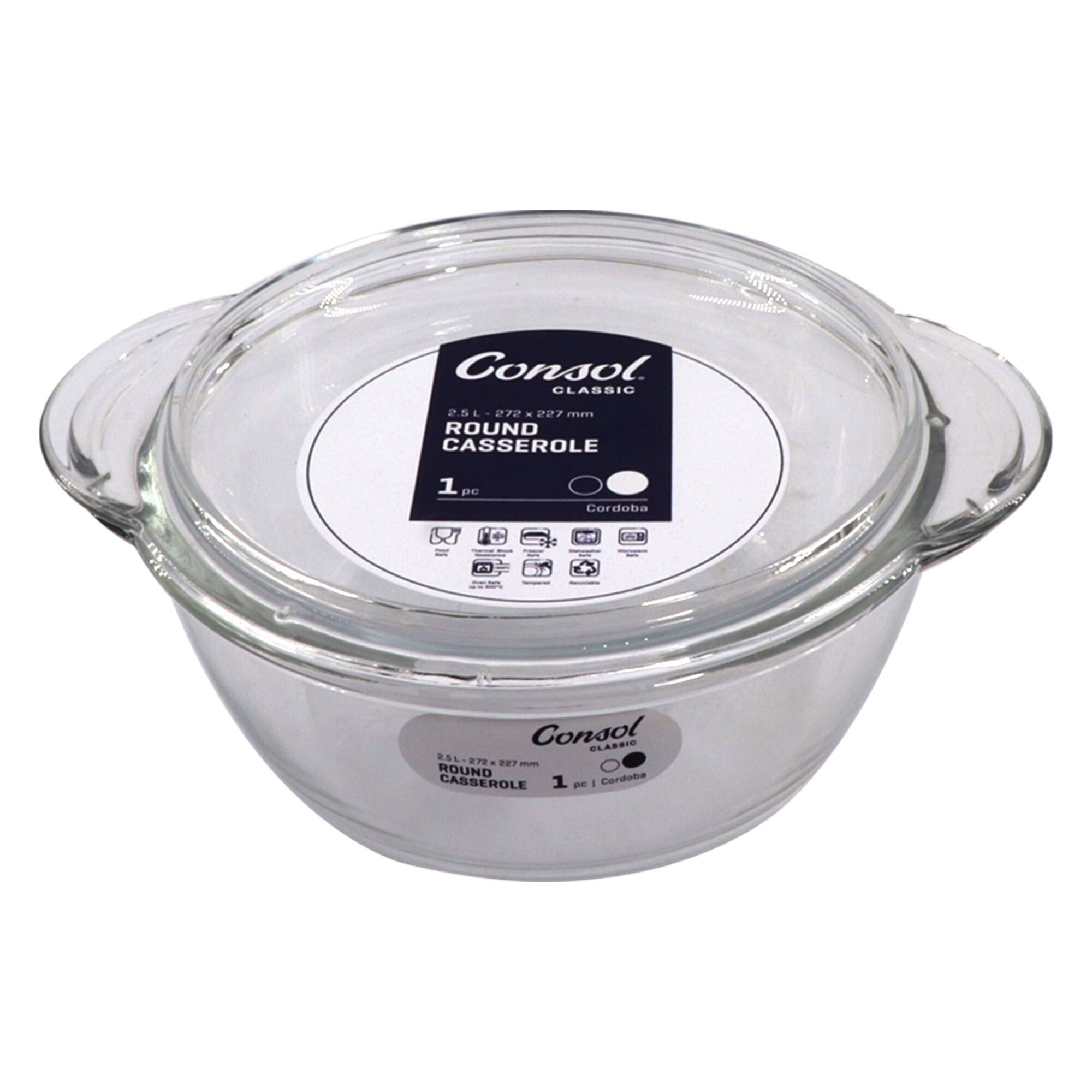 CONSOL CORDOBA ROUND CASSEROLE, 3.1LT (117X272X227MM DIA)