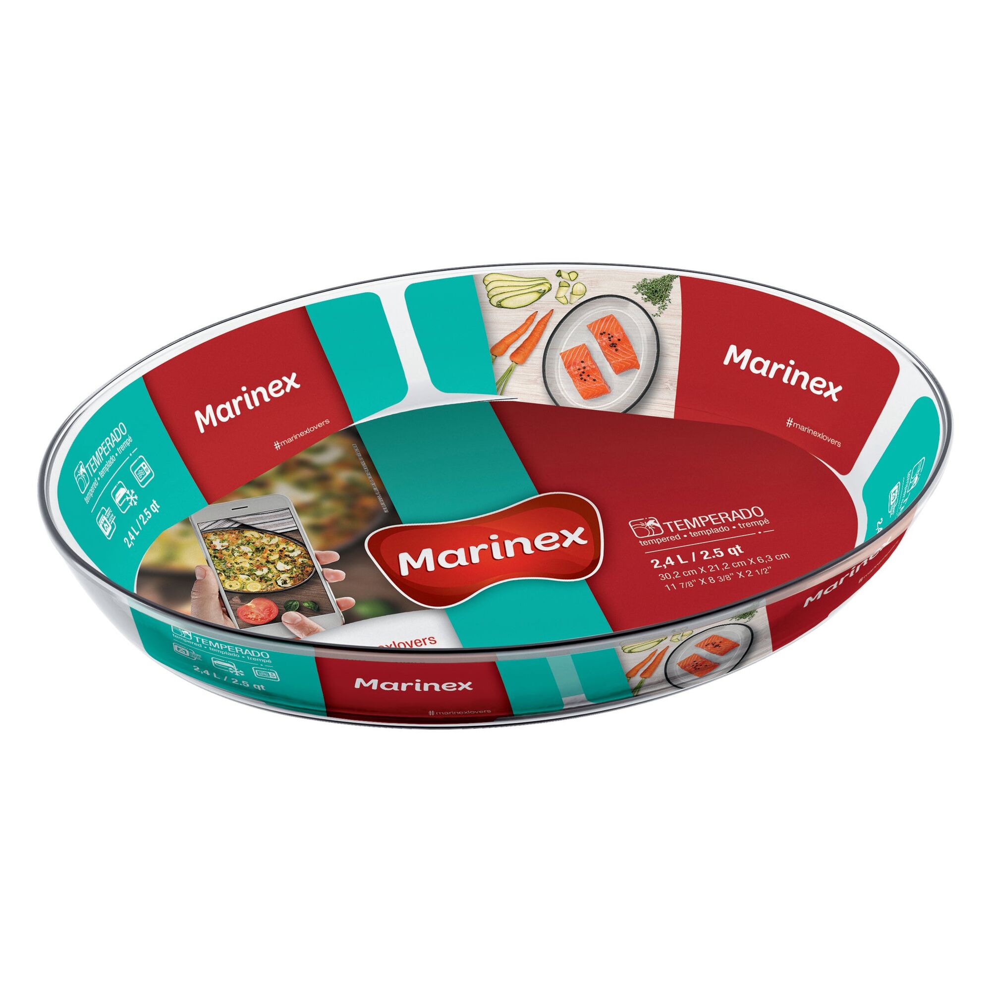 MARINEX OVAL BAKING DISH, 2.4LT (302X212X63MM)