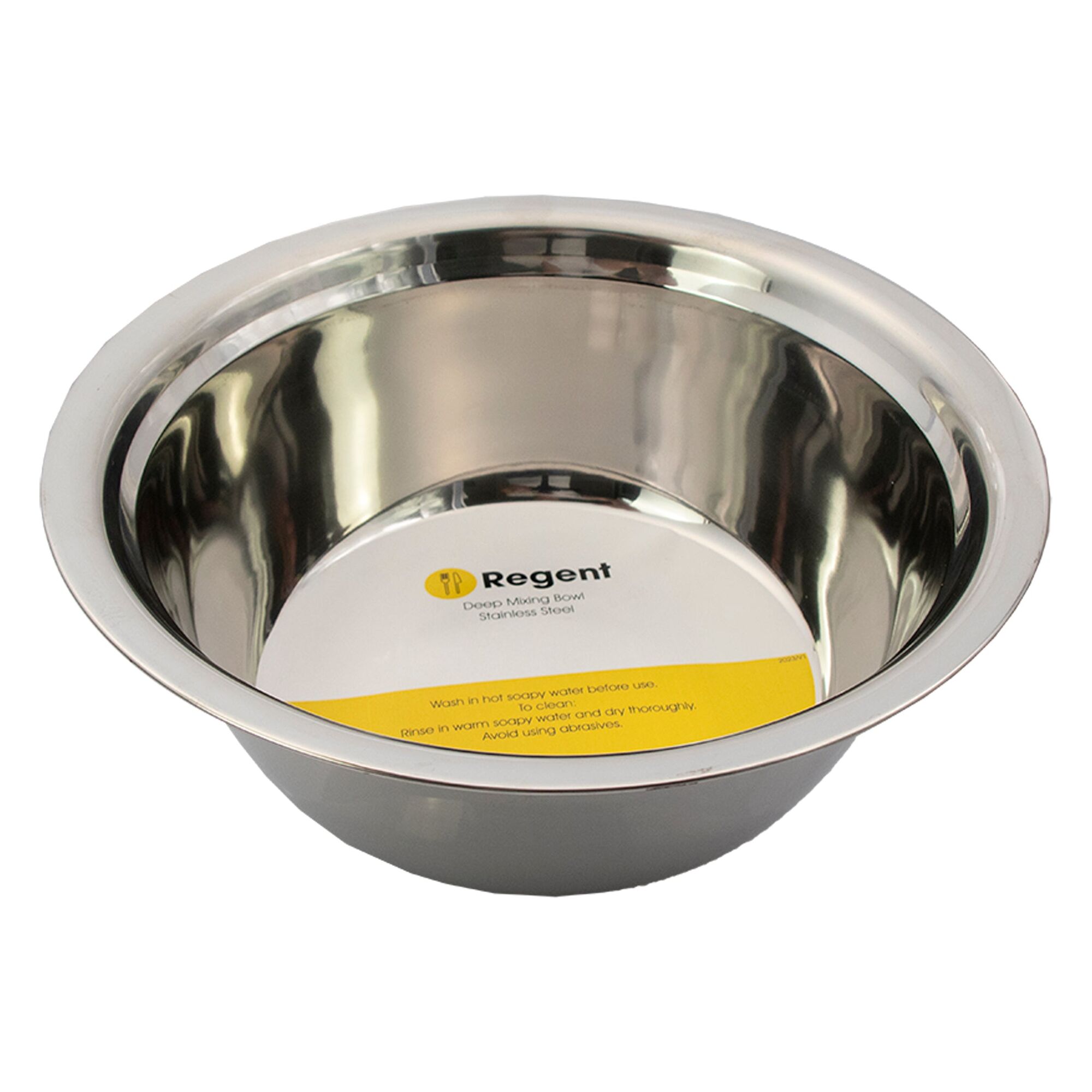 REGENT DEEP MIXING BOWL STAINLESS STEEL, 3.65LT (290MM DIAX95MM)