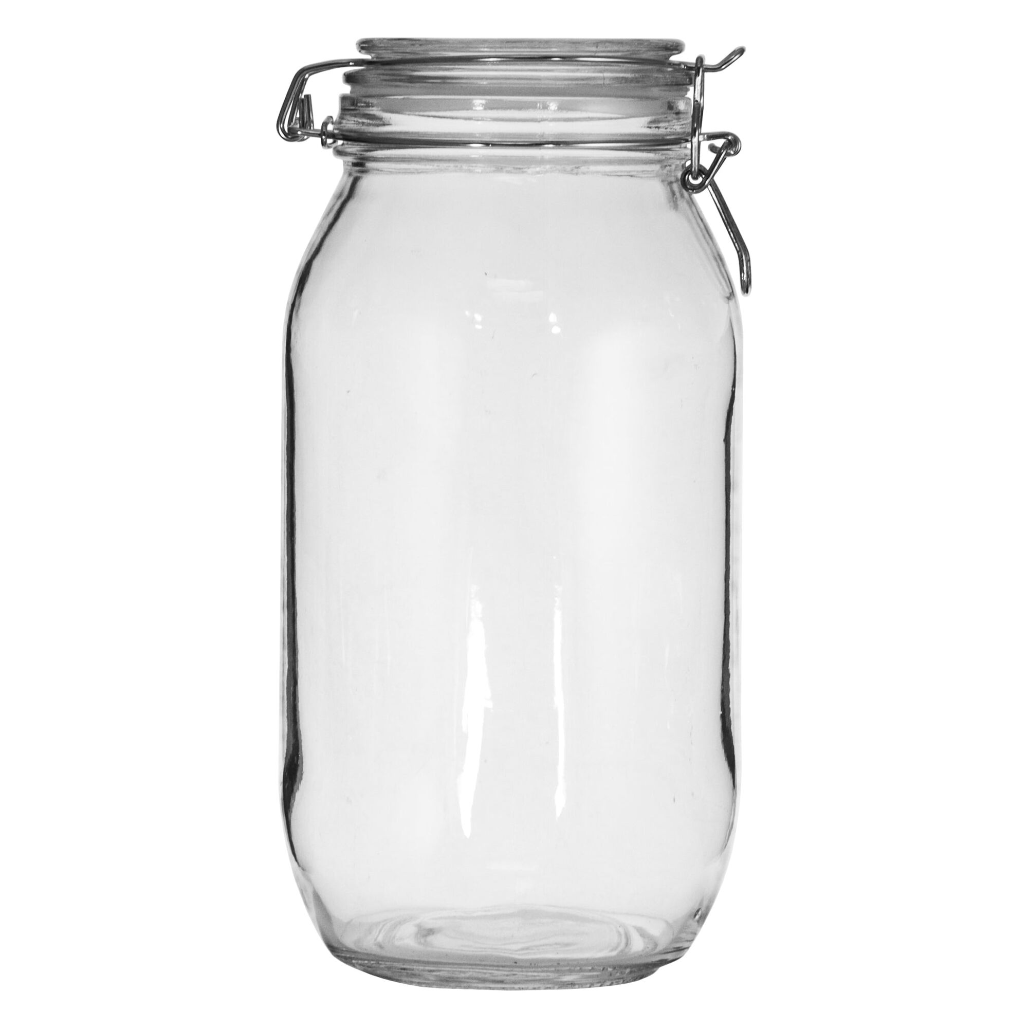 REGENT HERMETIC GLASS CANISTER WITH CLIP SEAL GLASS LID, 2LT (250X125MM DIA)