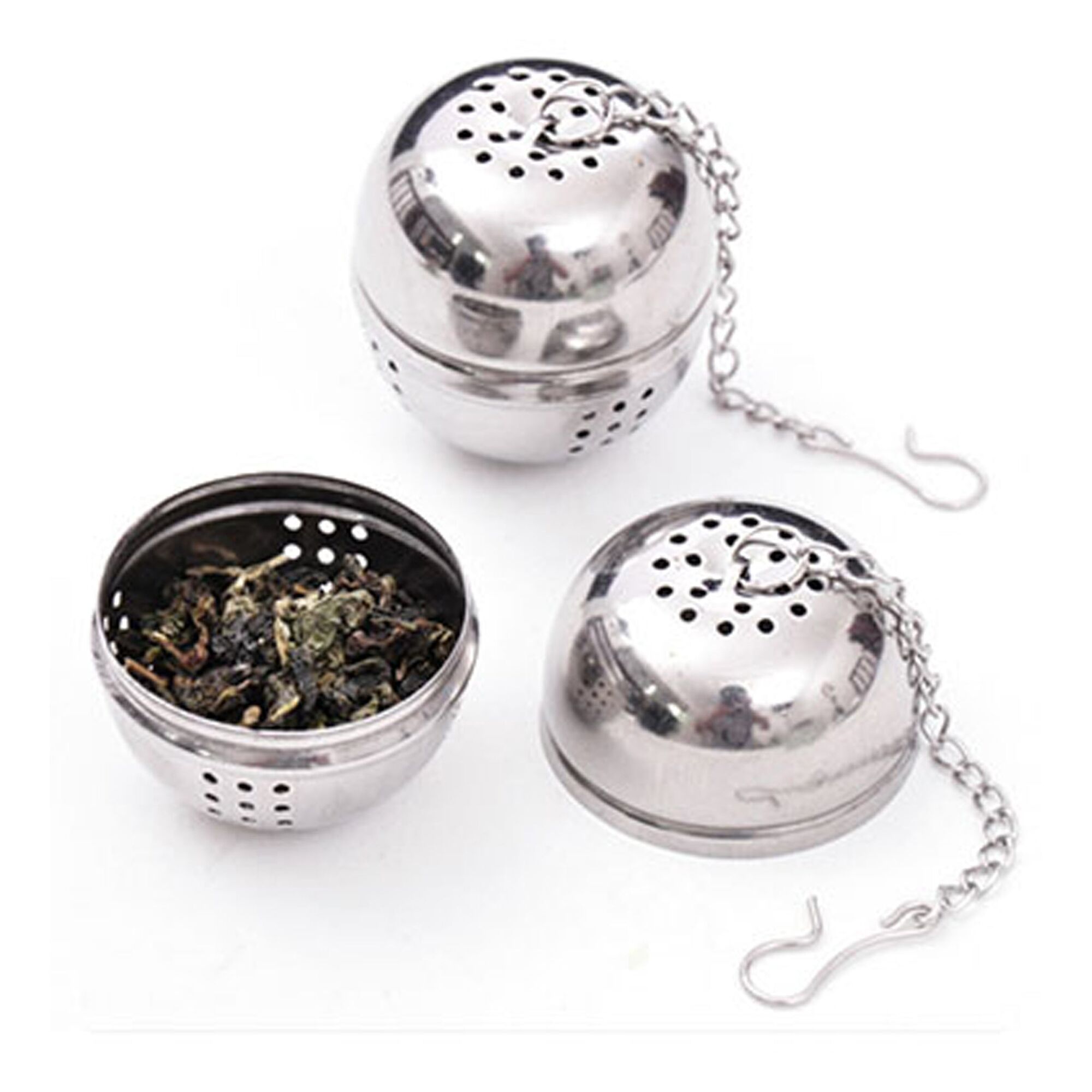 REGENT TEA BALL INFUSER WITH CHAIN STAINLESS STEEL, 40MM DIA
