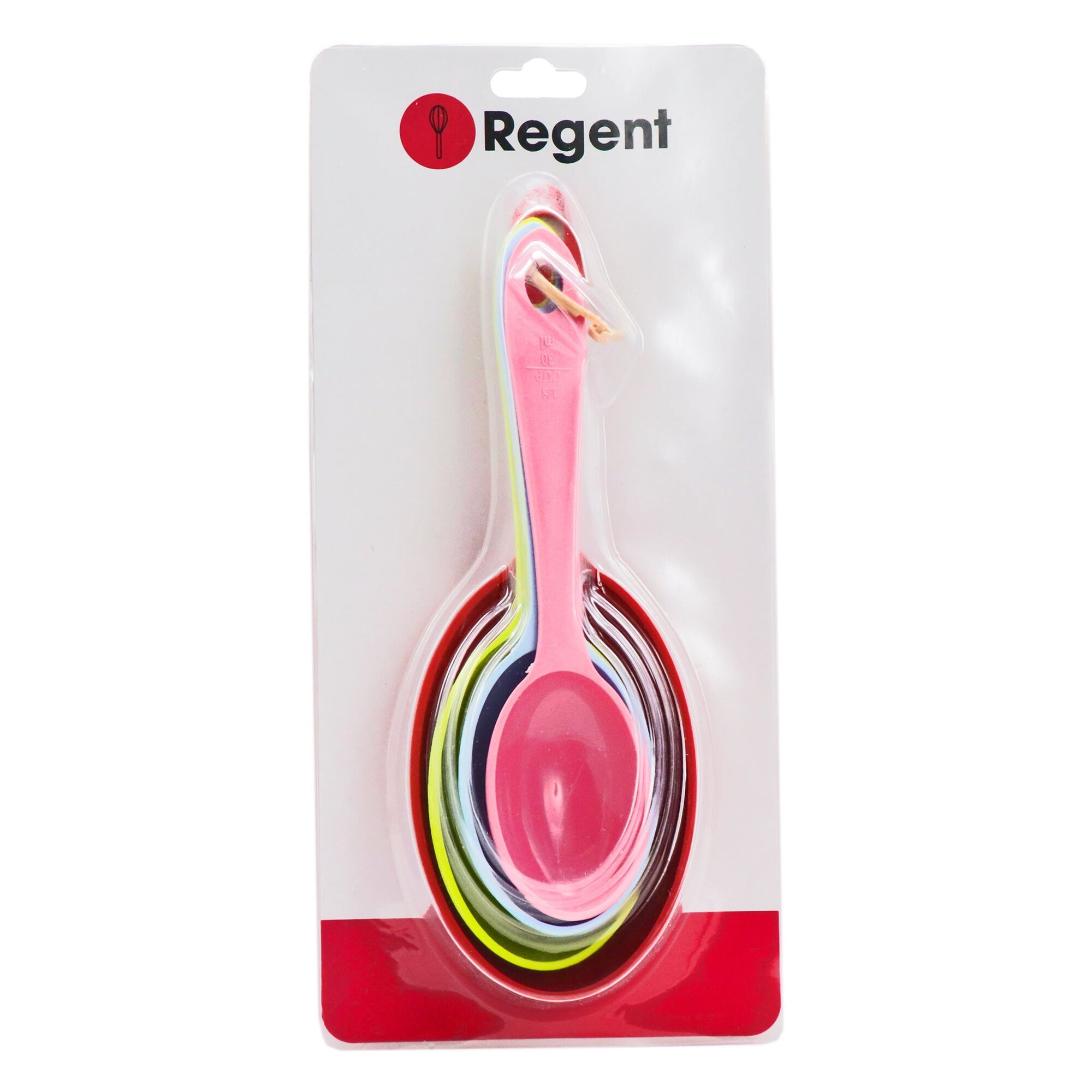 REGENT BAKEWARE OVAL MEASURING CUP PLASTIC COLOURS 4 PIECE SET