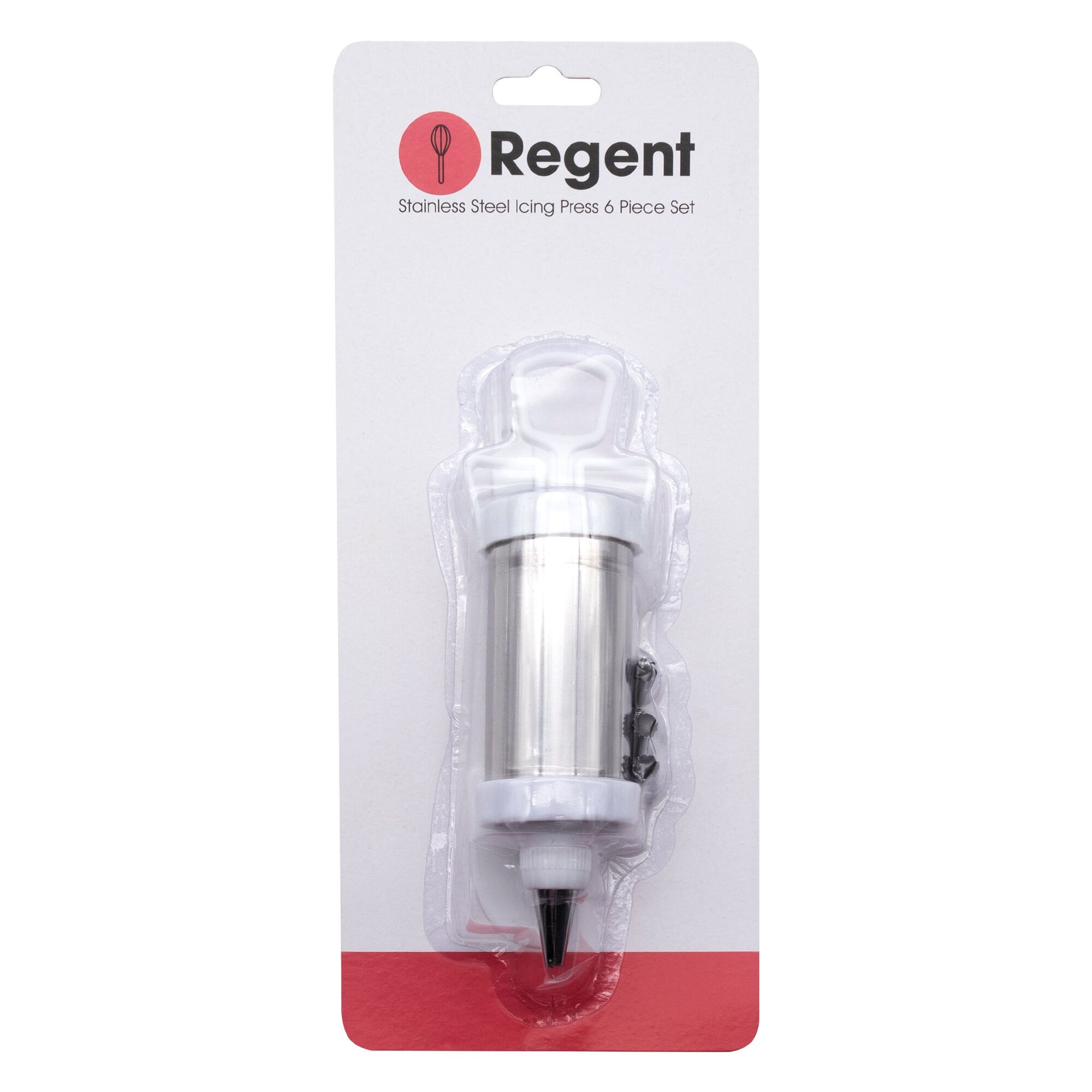 REGENT BAKEWARE ICING PRESS STAINLESS STEEL 6PCS SET