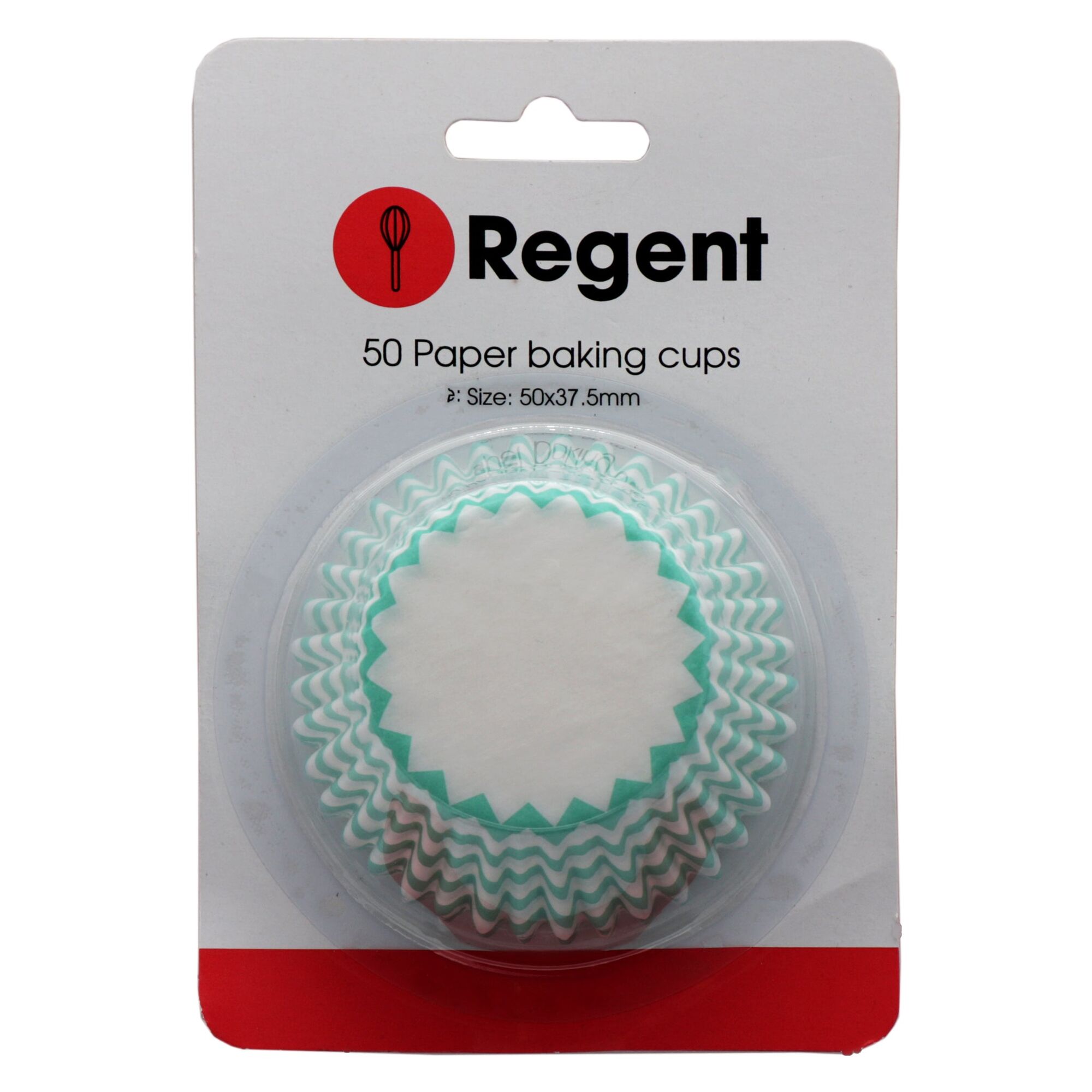 REGENT CAKE CUPS CHEVRON TEAL 50PK, 50X37.5MM