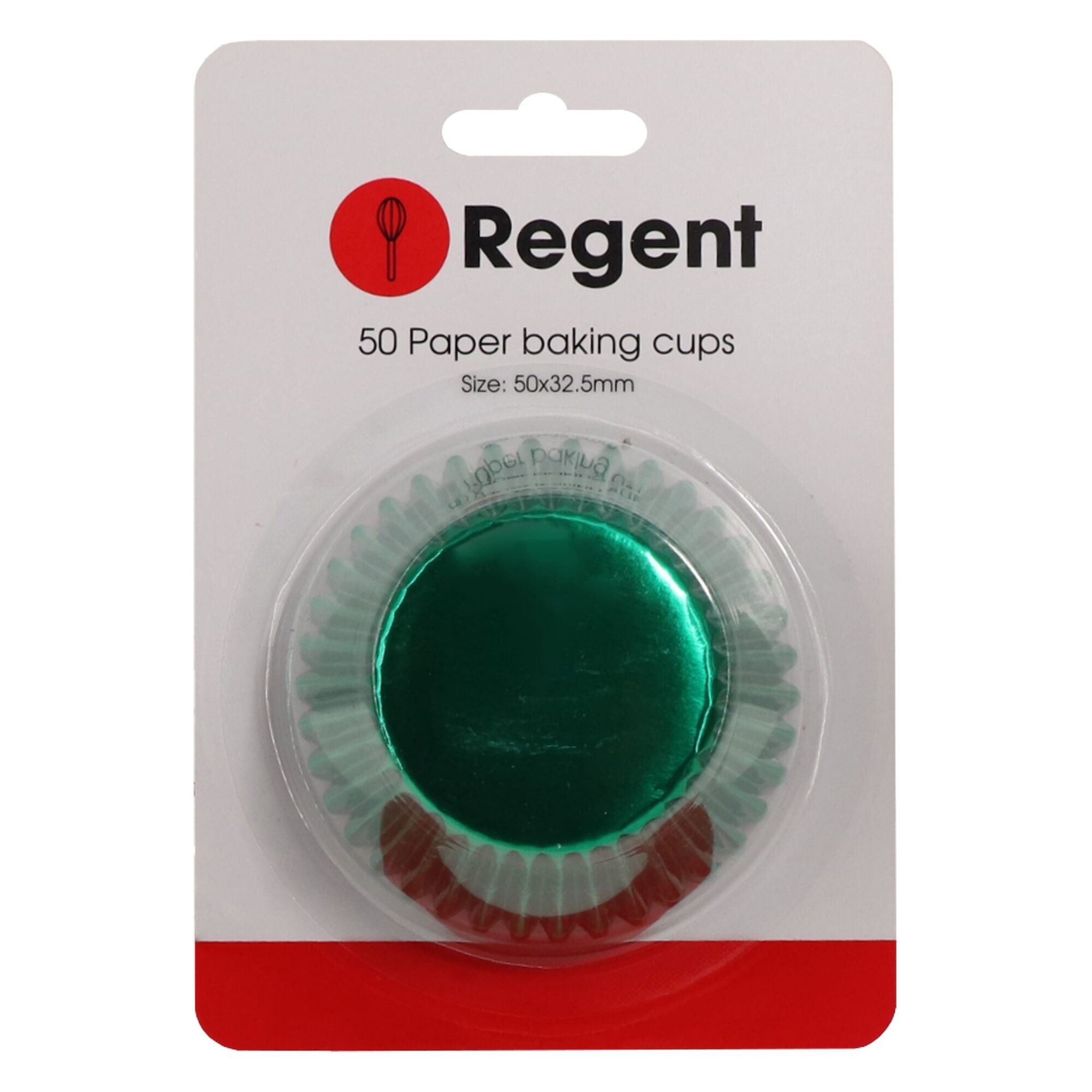 REGENT CAKE CUPS GREEN FOIL 50PK, 50X32.5MM