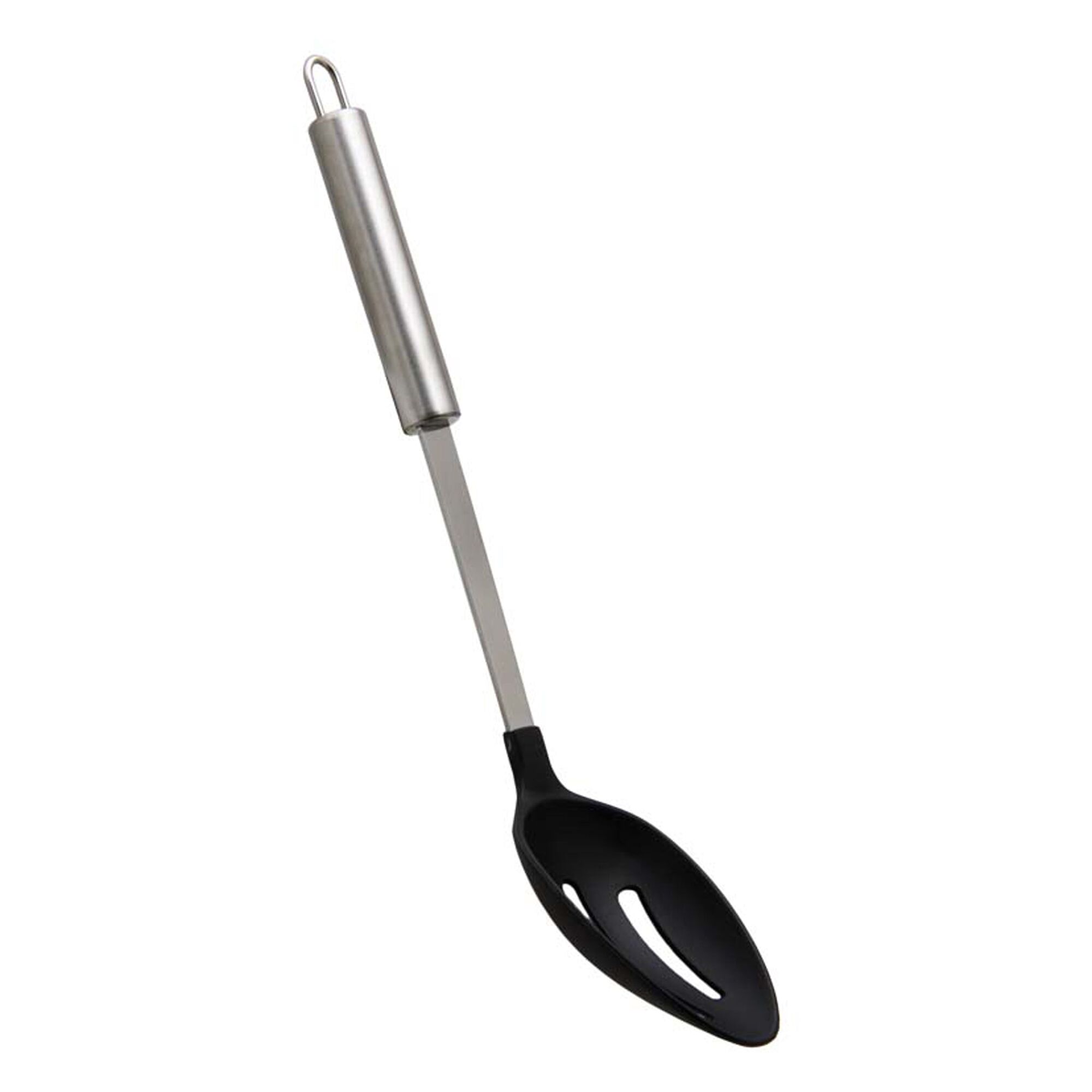 REGENT KITCHEN NYLON SLOTTED SPOON WITH ST STEEL HANDLE, 330MM
