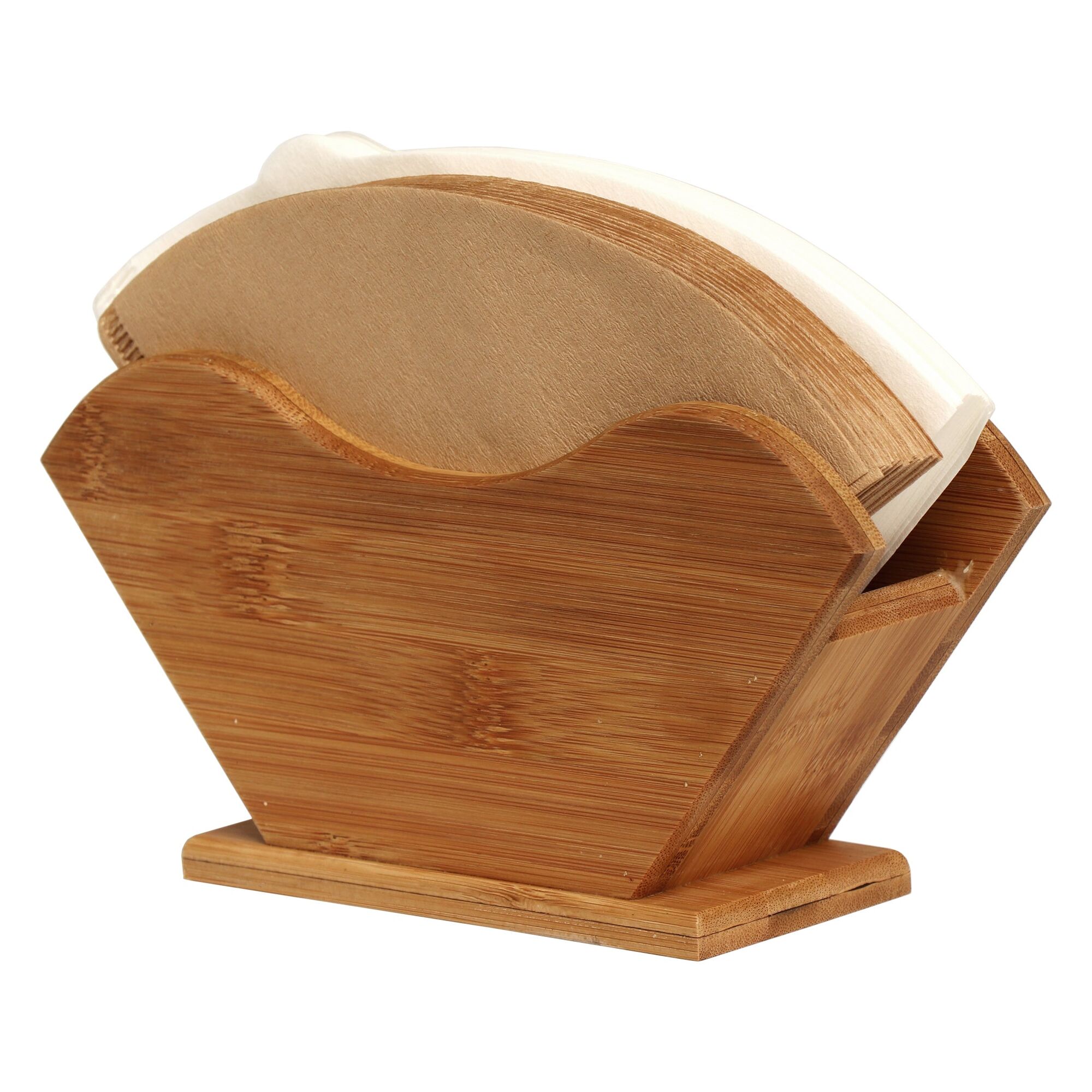 REGENT BAMBOO FLAT BOTTOM COFFEE FILTER HOLDER 1-2 CUPS,