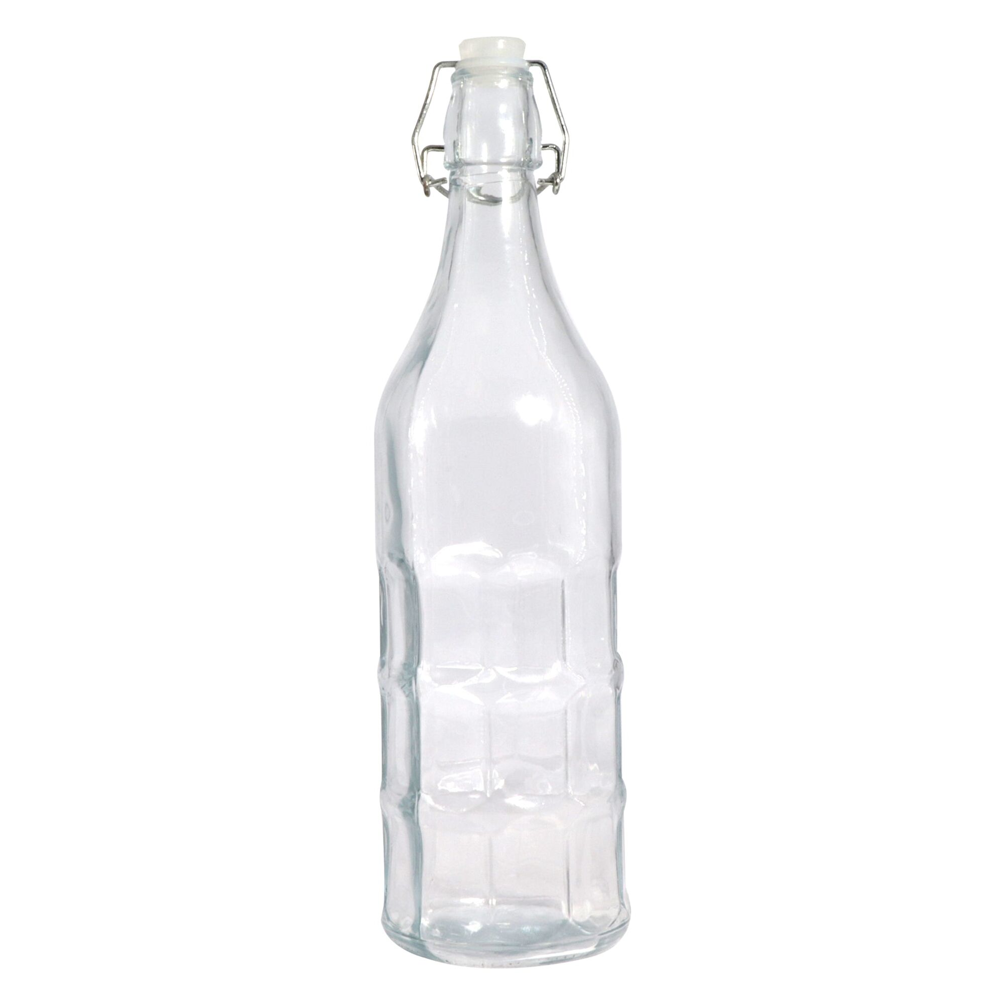 REGENT GLASS MORESCA BOTTLE WITH CLIP TOP LID, 1LT
