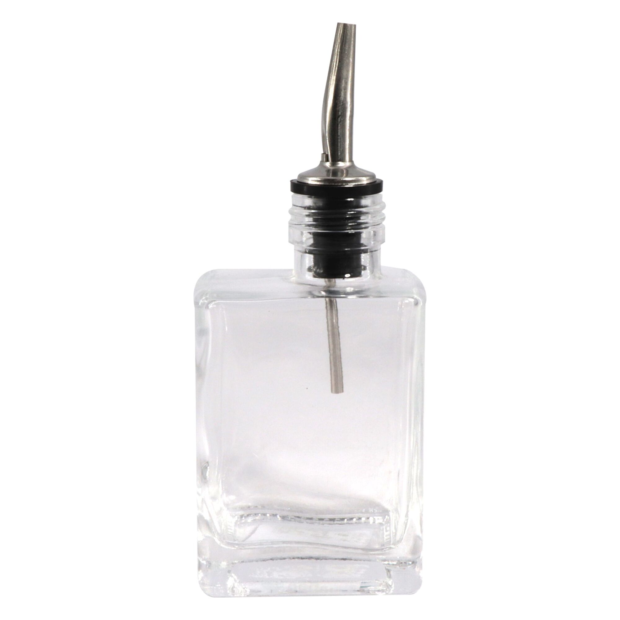 REGENT GLASS RECTANGULAR BOTTLE WITH POURER EA, 200ML
