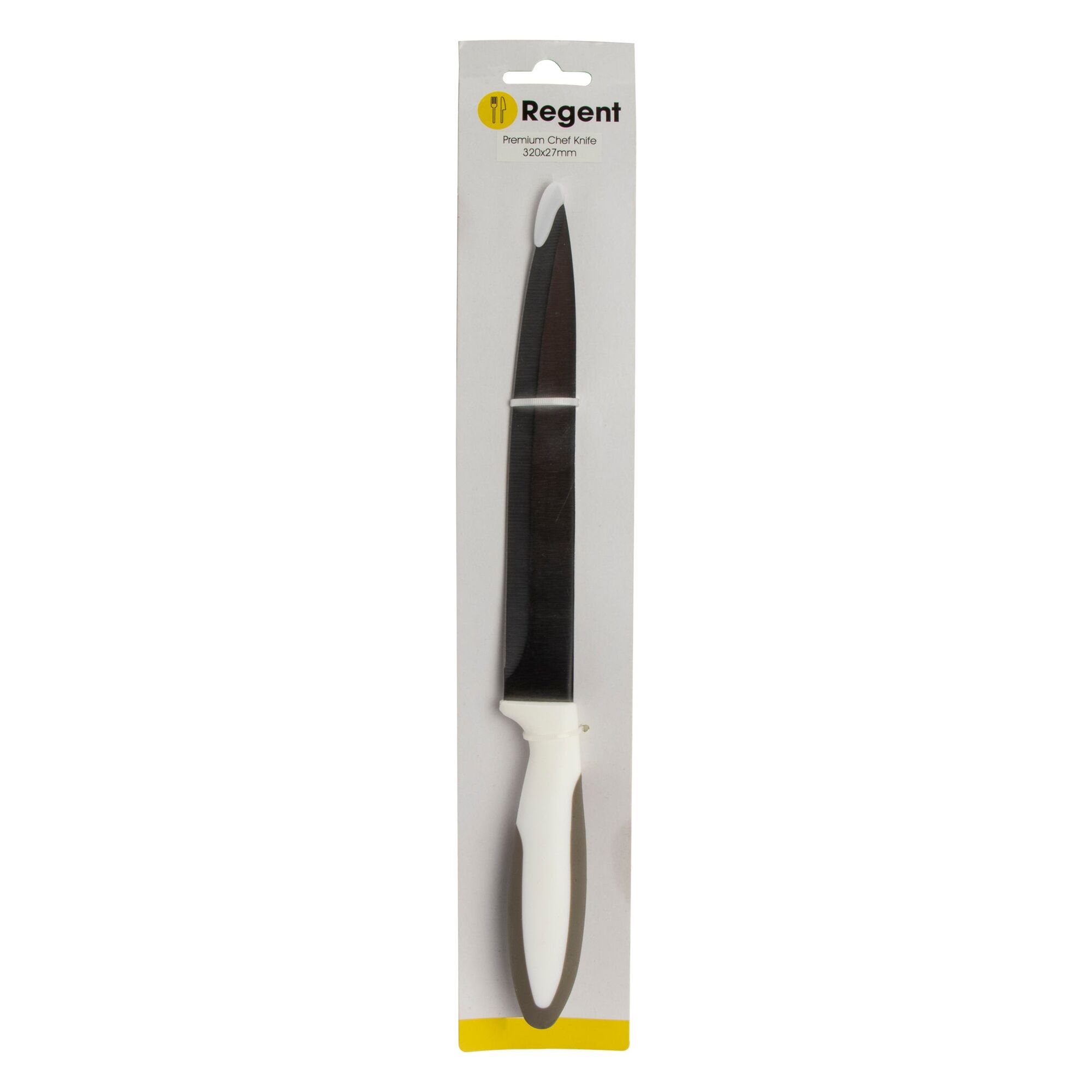 REGENT KITCHEN PREMIUM CHEF KNIFE WITH GREY AND WHITE HANDLE, 320MM