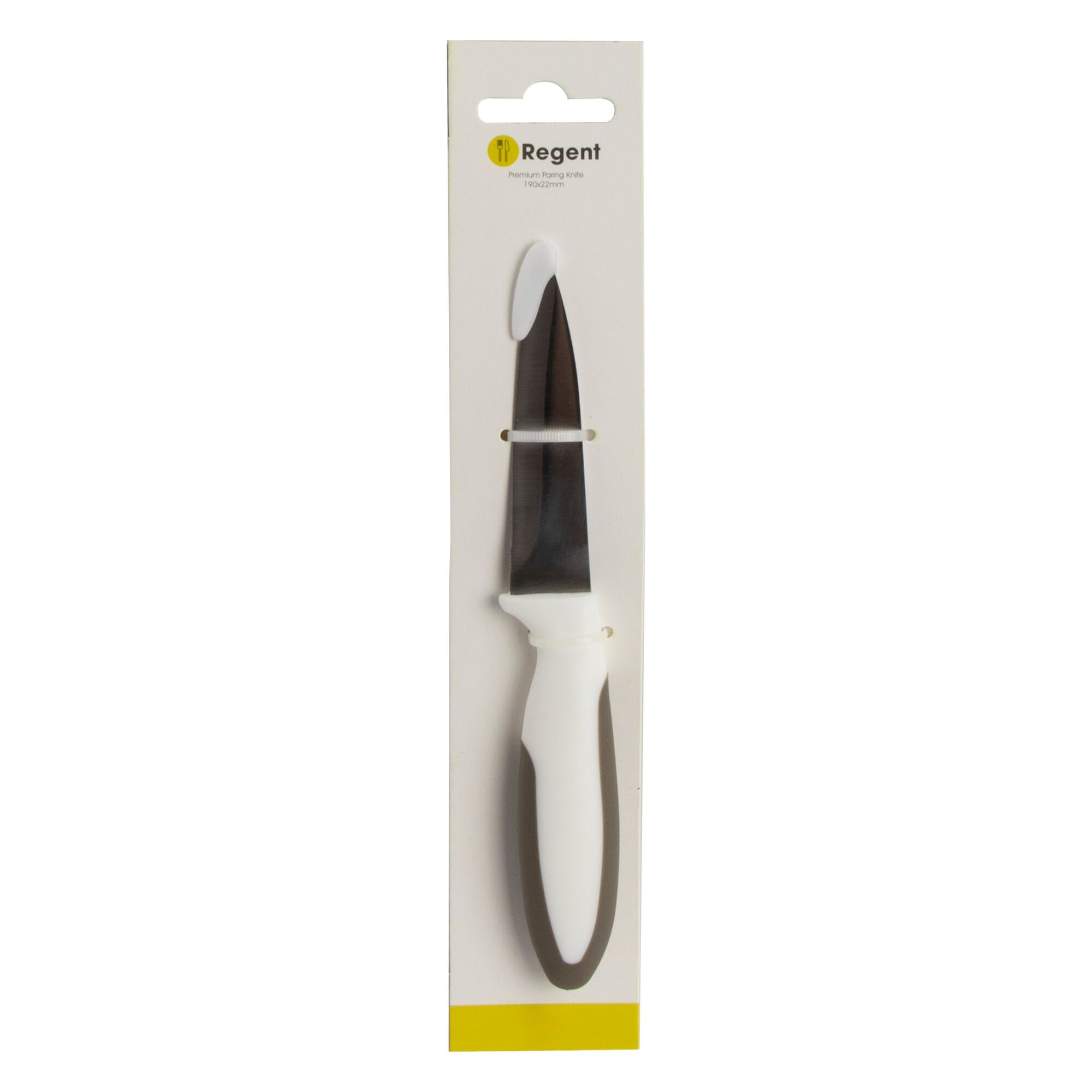 REGENT KITCHEN PREMIUM PARING KNIFE WITH GREY AND WHITE HANDLE, 190MM