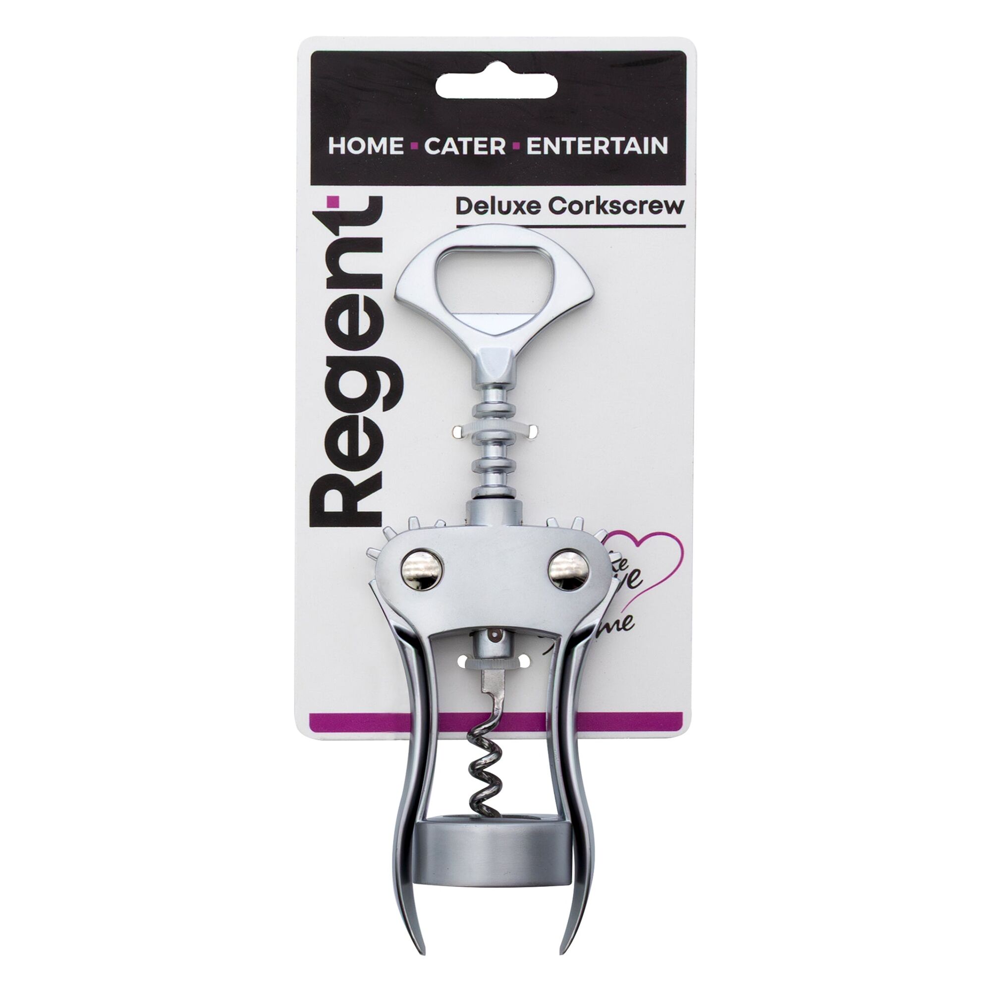 REGENT KITCHEN DELUXE CORKSCREW BOTTLE OPENER, 190MM