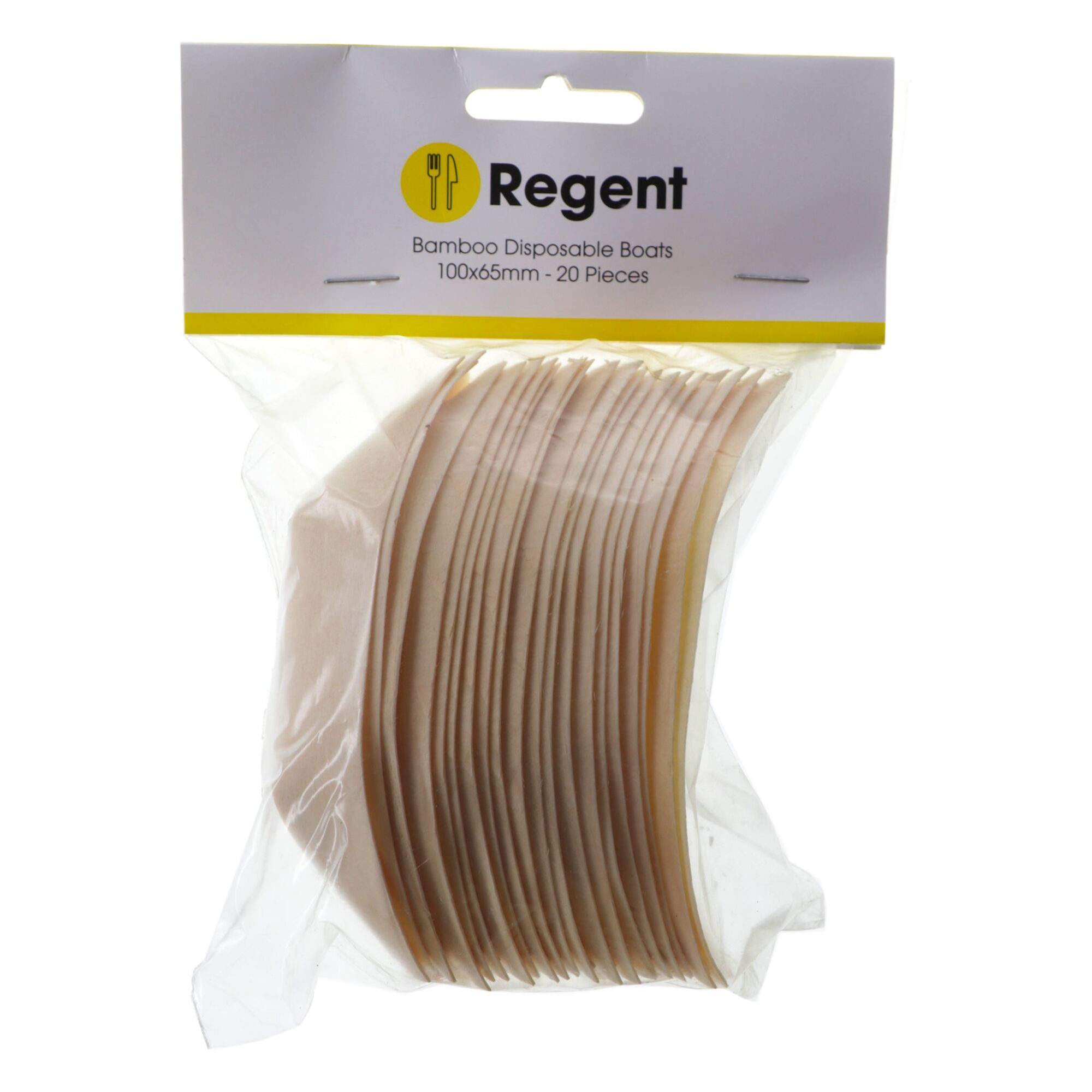 REGENT DISPOSABLE WOODEN BOATS 20PCS, 115MM